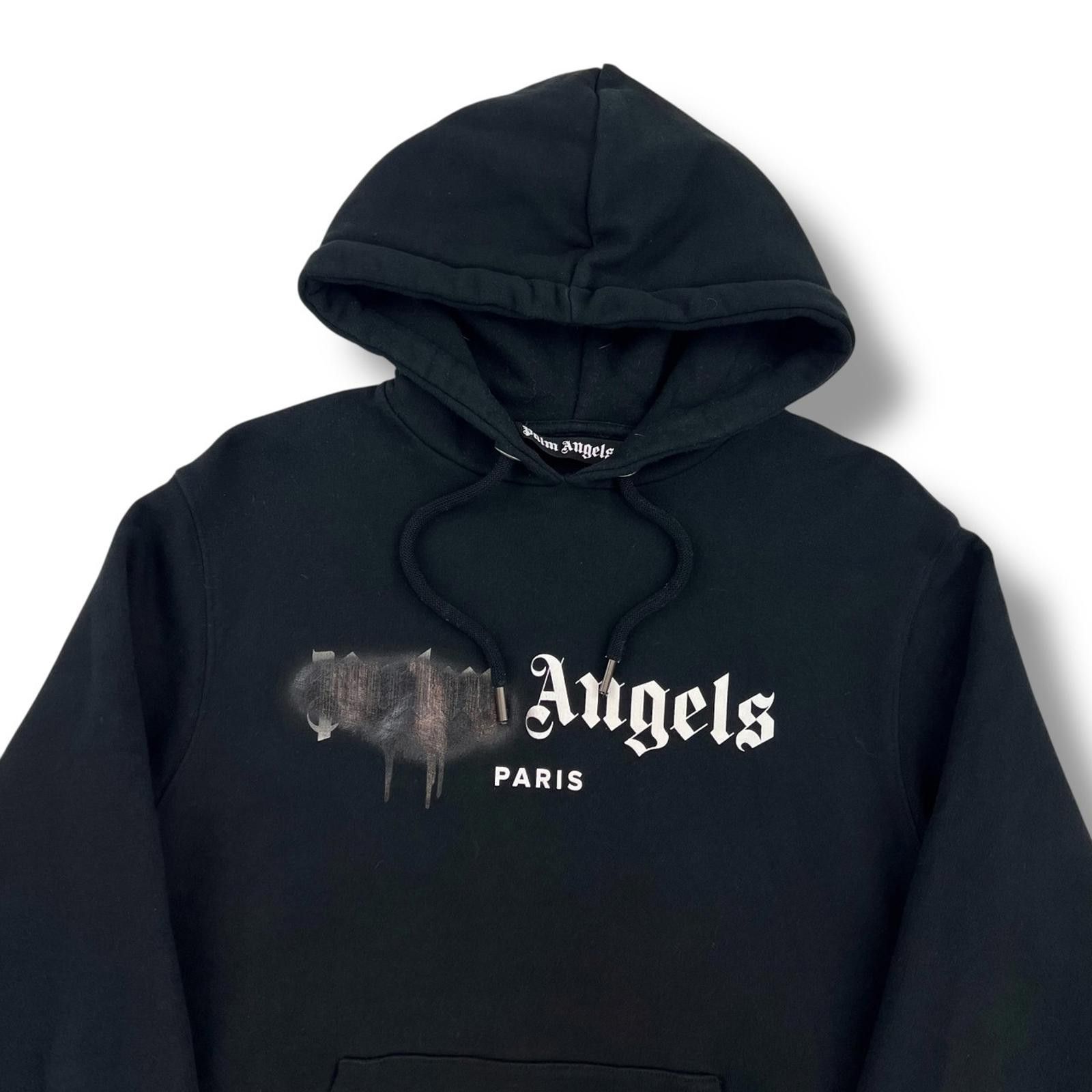Palm Angels Palm Angels Black Spray Logo Pullover Hoodie Size US XS / EU 42 / 0 - 1 Thumbnail