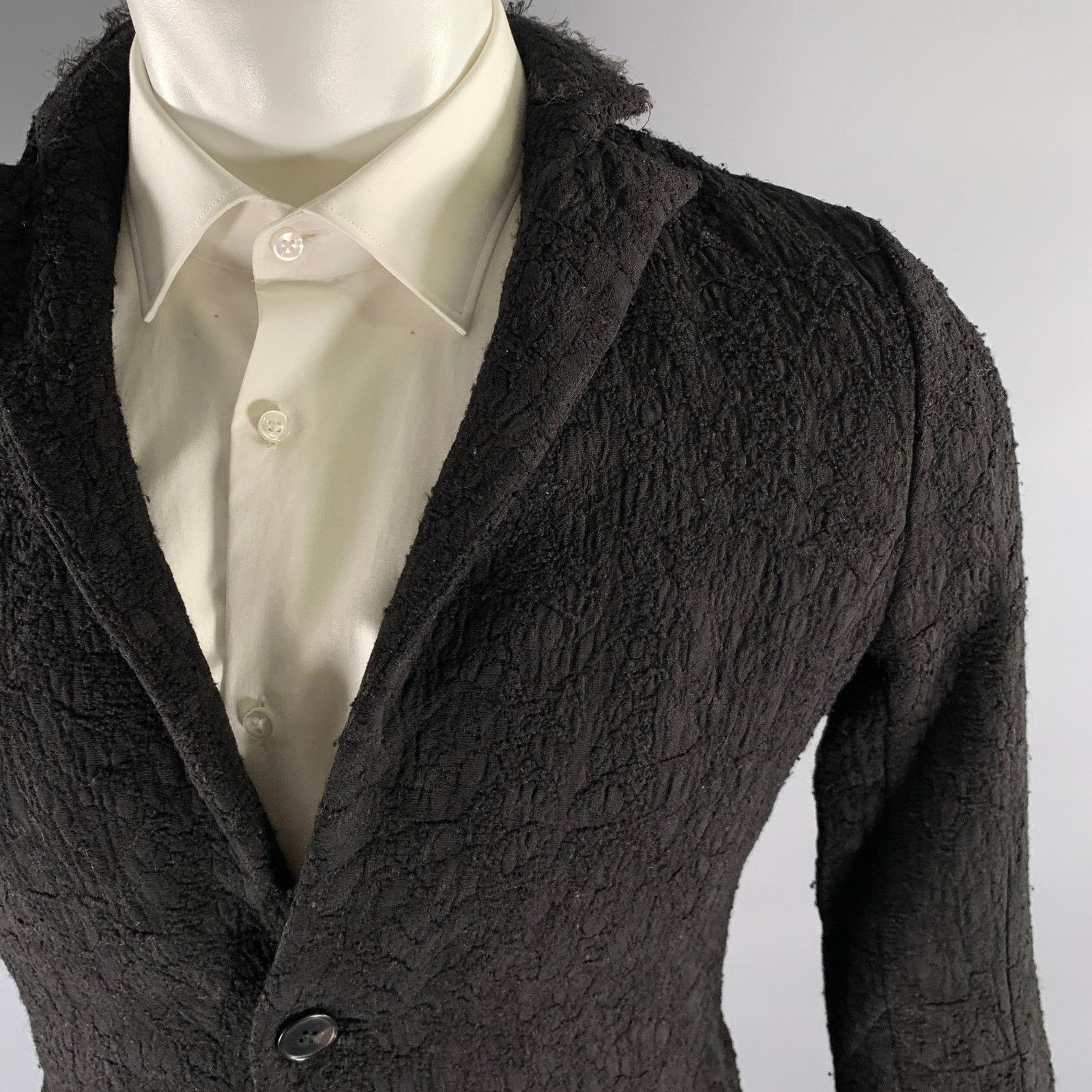 Other A TENTATIVE ATELIER Size 38 Black Wool Viscose Blend Jacket Size 38R - 2 Thumbnail
