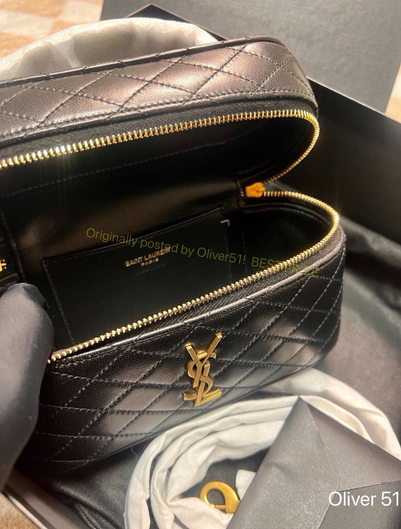 Yves Saint Laurent YSL GABY Vanity Black Mini Handbag LLLL22/2609 Size ONE SIZE - 3 Thumbnail