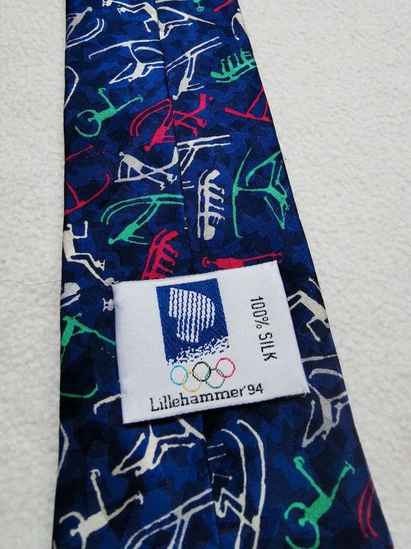 Vintage Vintage tie 1994 Lillehammer Winter Olympics Size ONE SIZE - 2 Thumbnail