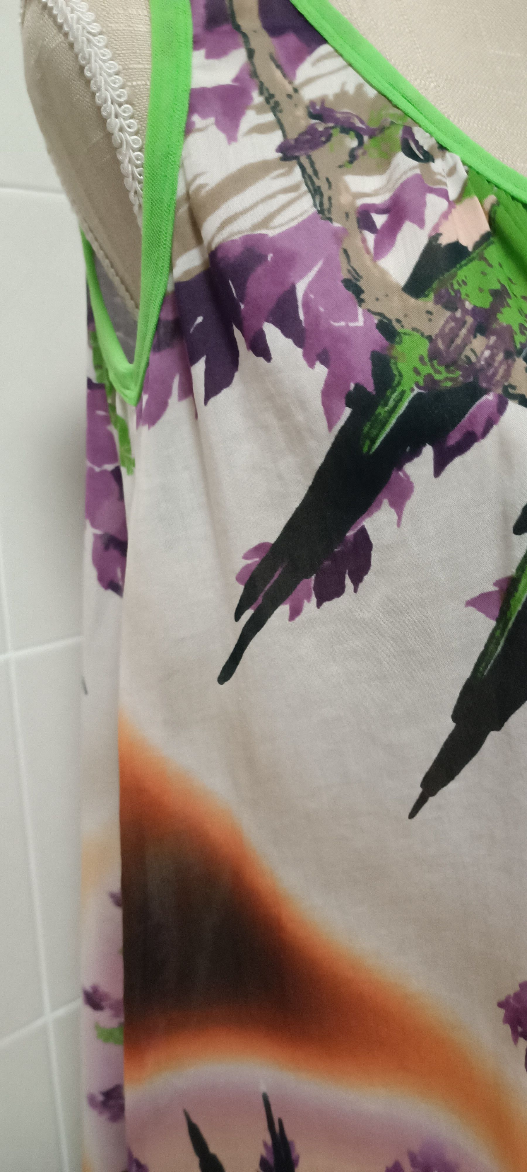 Jean Paul Gaultier Loose tank top with parrots print Size M / US 6-8 / IT 42-44 - 8 Thumbnail