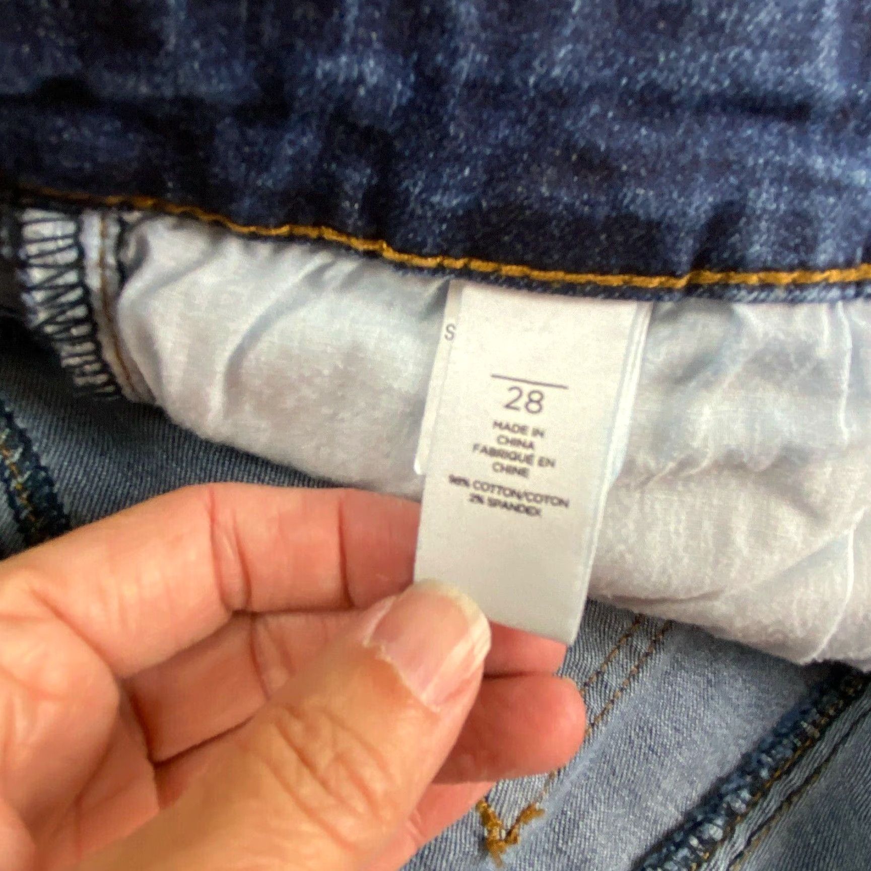 Vintage BP Womens Skinny Jeans 28 28x25 Extra Large Blue Mid Rise Raw Hem Medium Wash Denim Stretch Size 28" / US 6 / IT 42 - 5 Thumbnail
