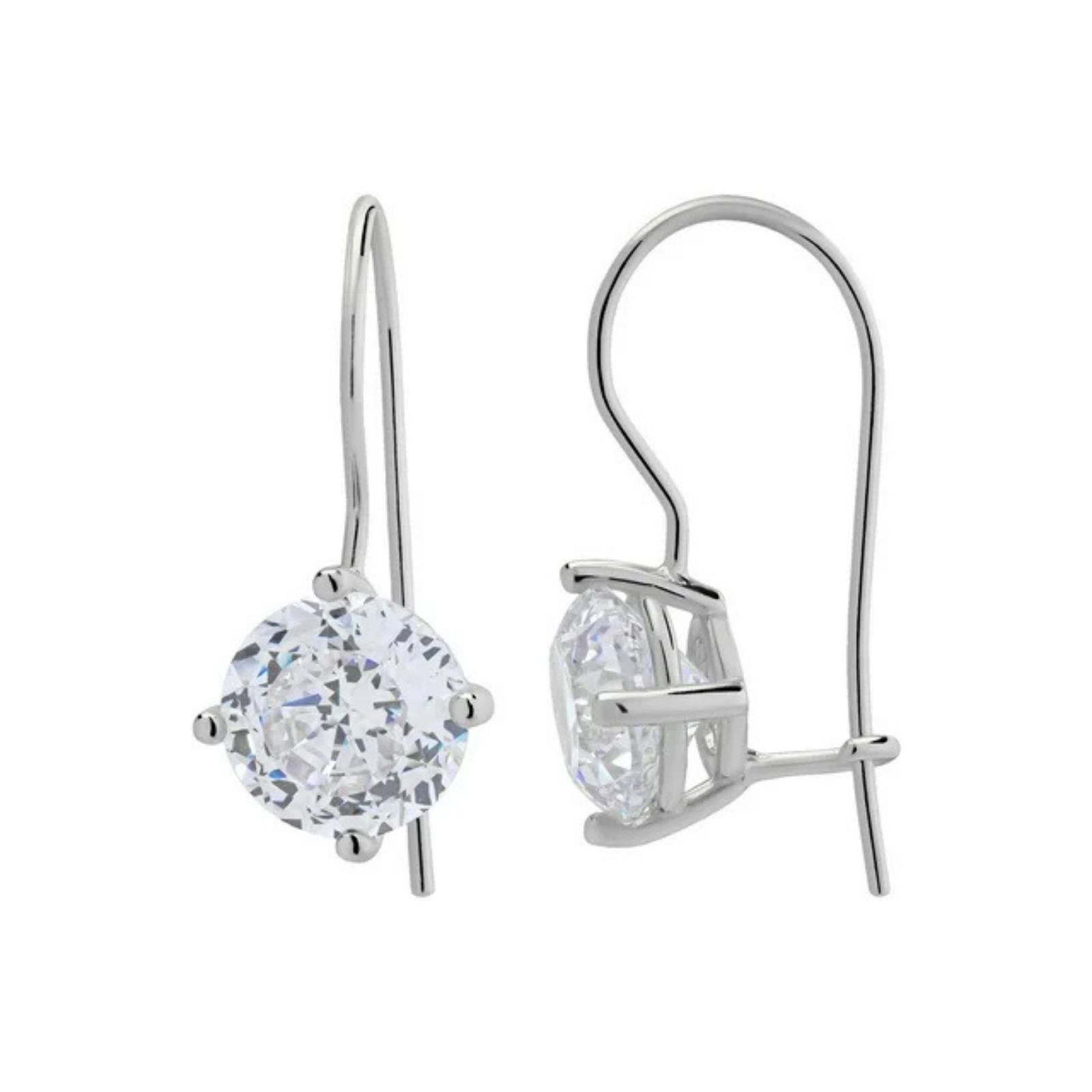 Other Dolce Giavonna Sterling Silver Round Shepherds Hook Earrings Size ONE SIZE - 1 Thumbnail