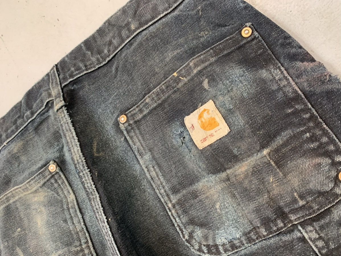 Carhartt Vintage faded Carhartt b01 BLK double knee denim Size US 30 / EU 46 - 10 Thumbnail