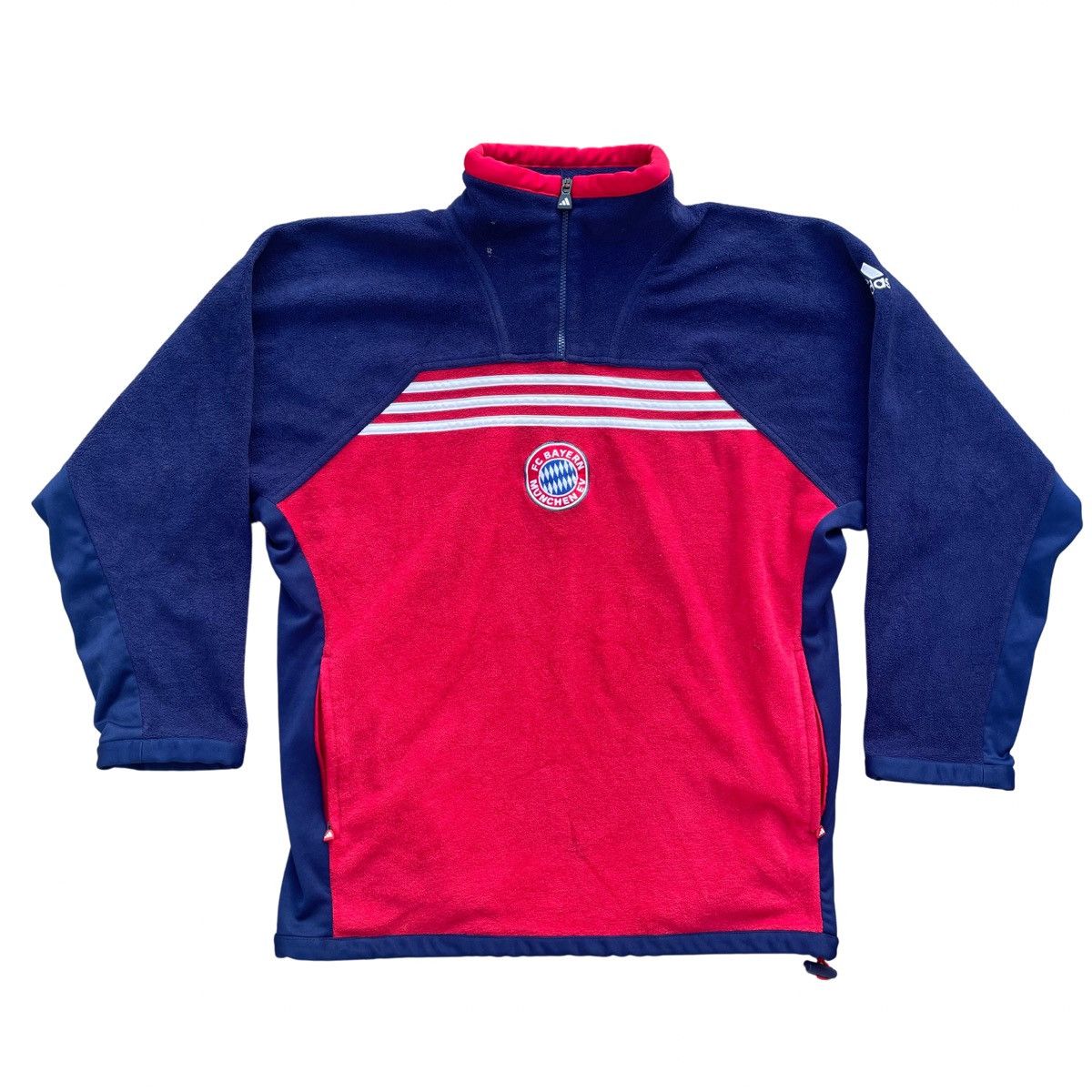 Adidas × Vintage Vintage 90s Adidas Bayern Munich 1/4 Zip Sweatshirt Size M Size US M / EU 48-50 / 2 - 1 Thumbnail