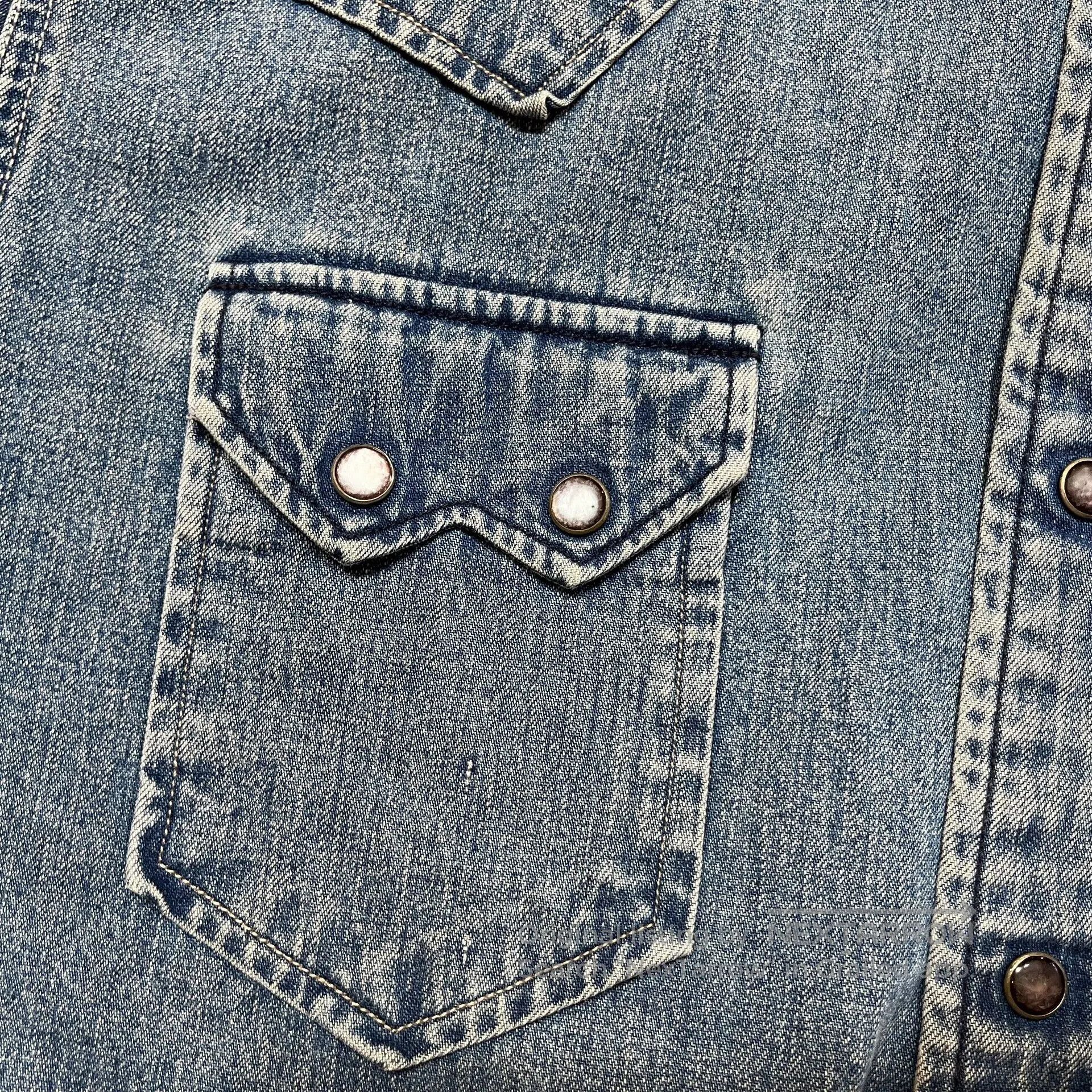 RRL Ralph Lauren vintage rrl denim western button-up shirt. Size US M / EU 48-50 / 2 - 6 Thumbnail