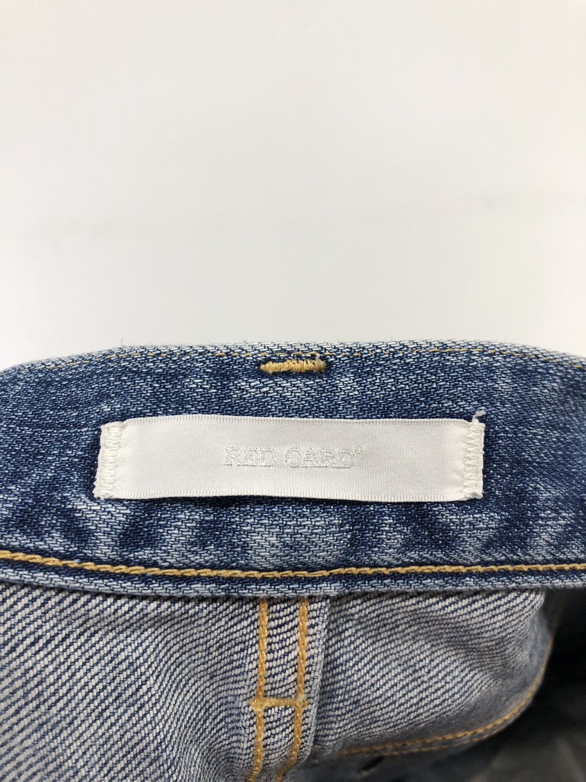 Japanese Brand Red Card Anniversary 25th Distressed Faded Blue Jeans Size US 28 / EU 44 - 17 Thumbnail