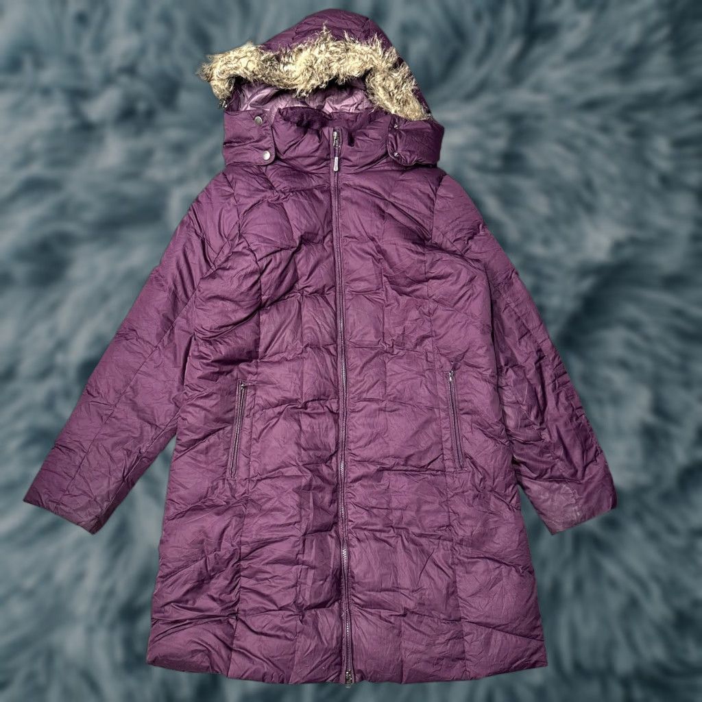 Eddie Bauer Eddie Bauer Sun Valley Goose Down Parka Jacket Women L 650 Fill Fur Hood Parka Coat Long Purple Womens Size L / US 10 / IT 46 - 1 Thumbnail