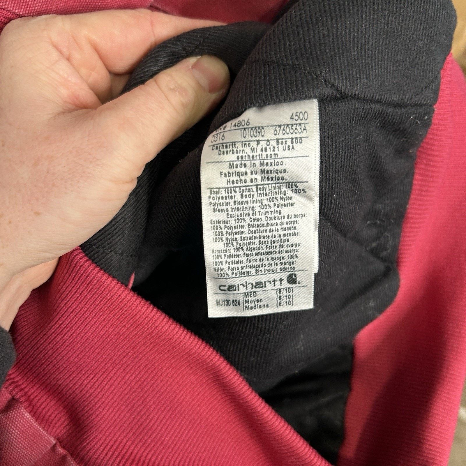 Carhartt Y2K Carhartt Quilted Hooded Jacket “Crabapple Pink” WJ130 Size M / US 6-8 / IT 42-44 - 12 Thumbnail