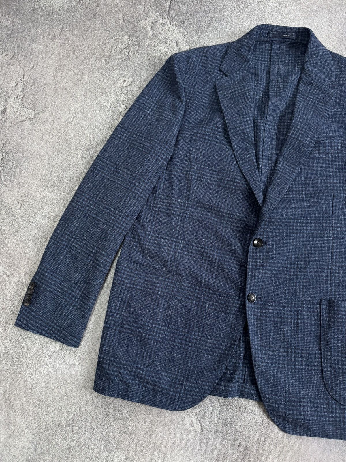 Lardini Lardini L/XL Chekered blue blazer button up jacket casual Size US L / EU 52-54 / 3 - 6 Thumbnail