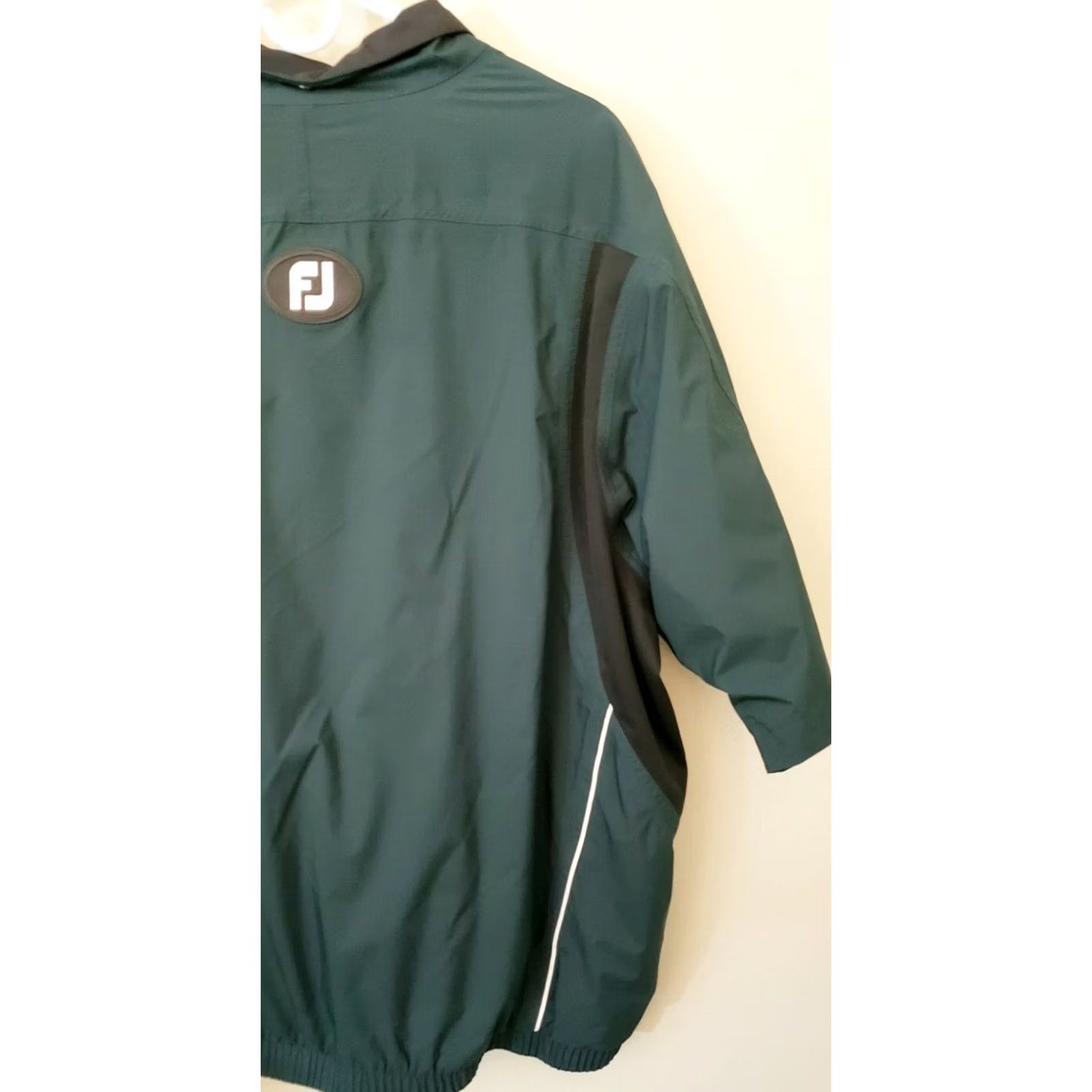 Footjoy FootJoy DryJoy Men's XL Golf Jacket Green Black s/sleeve Pullover Rain Jacket Size US XL / EU 56 / 4 - 6 Thumbnail