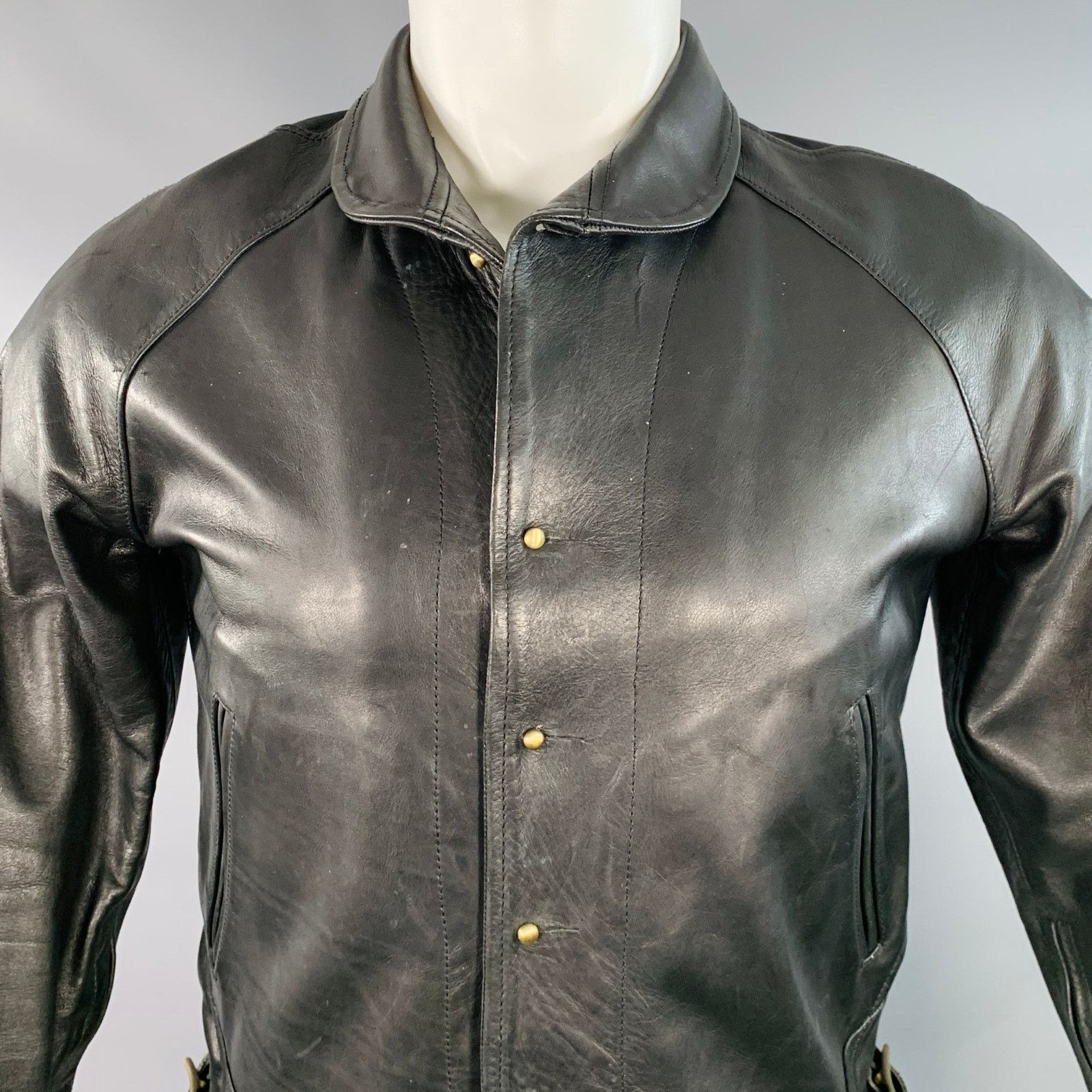 Other AL'S ATTIRE Size S Black Leather Studs Club Collar Jacket Size US S / EU 44-46 / 1 - 2 Thumbnail