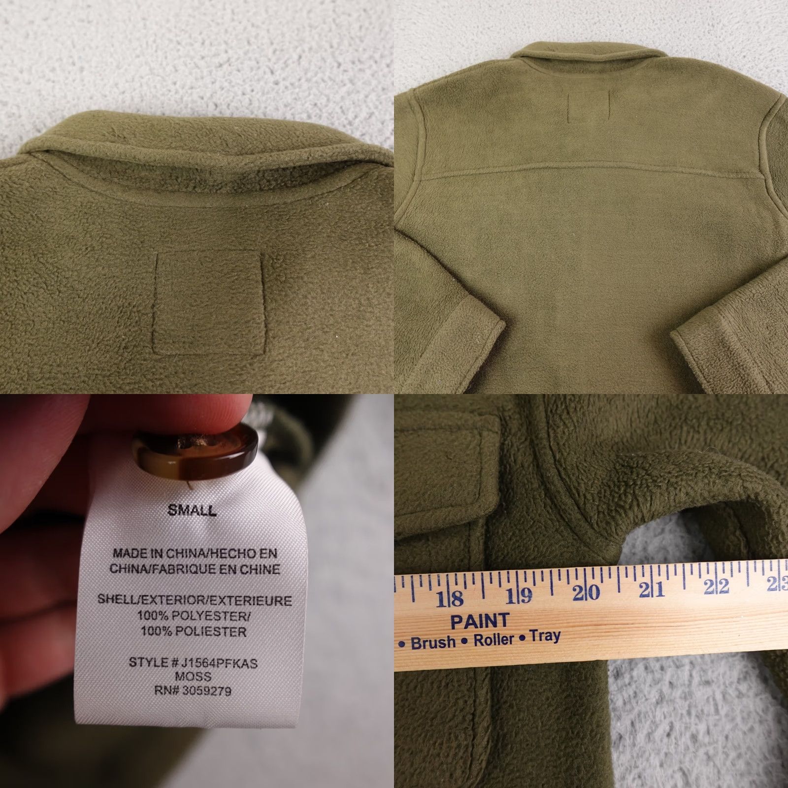 Vintage Altar'd State Jacket Womens Small Green Fleece Shacket Button Front Pockets Size S / US 4 / IT 40 - 8 Thumbnail