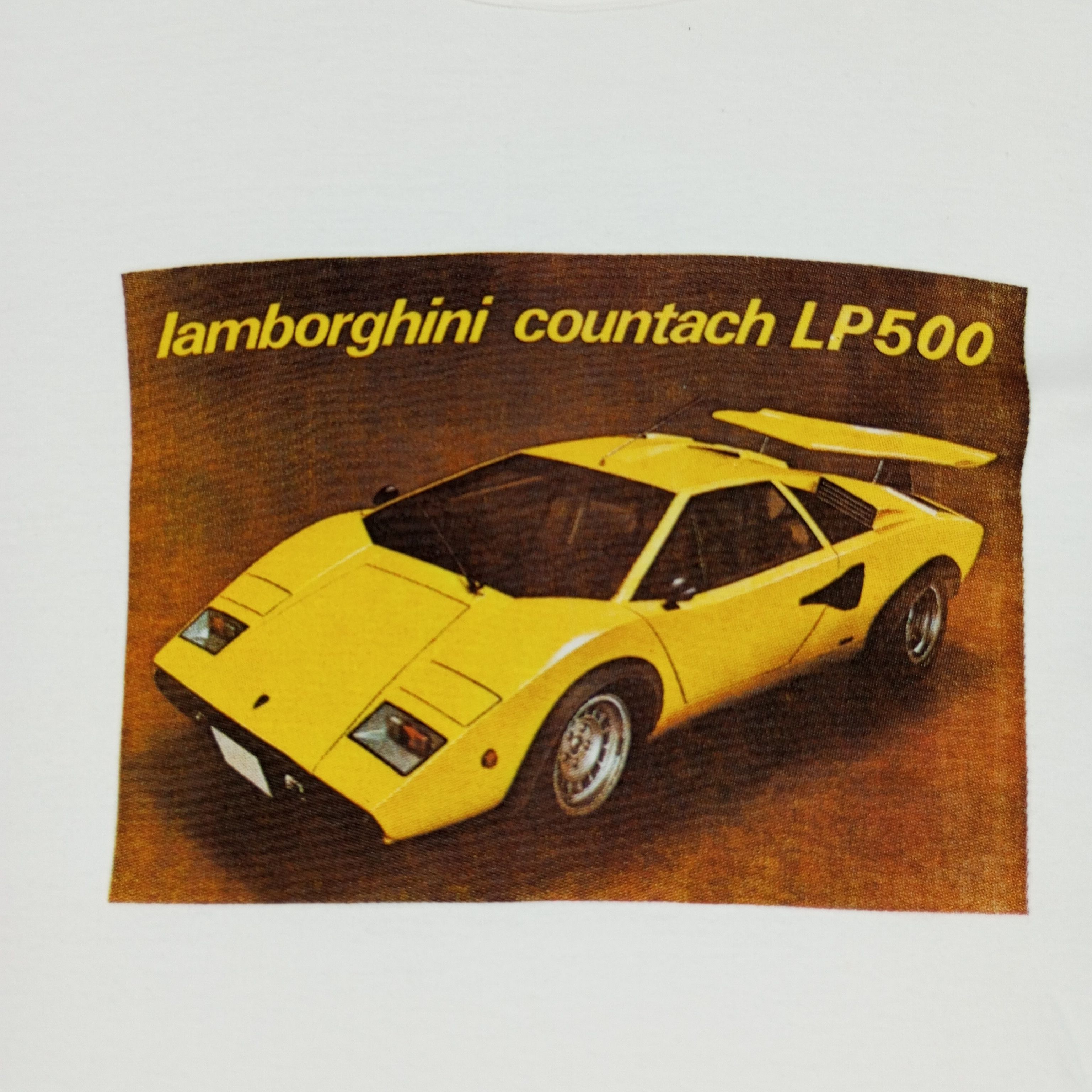 Lamborghini × Vintage Lamborghini Countach LP500 Vintage Tshirt Size XS / US 0-2 / IT 36-38 - 2 Thumbnail