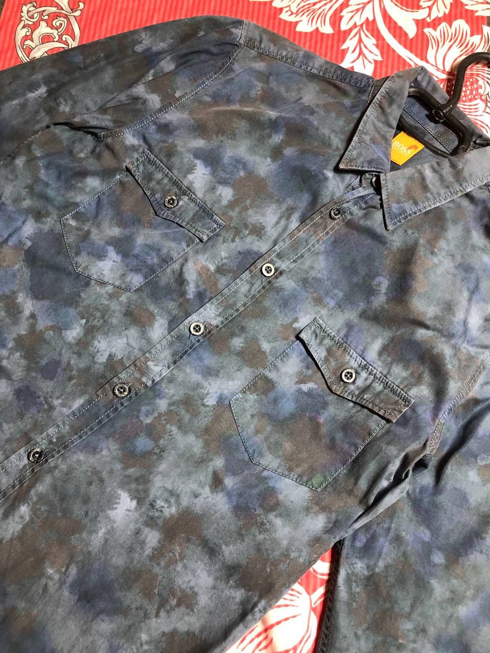 Hugo Boss × Vintage boss Vintage Mens Long Sleeve Striped Shirt Size US S / EU 44-46 / 1 - 5 Thumbnail