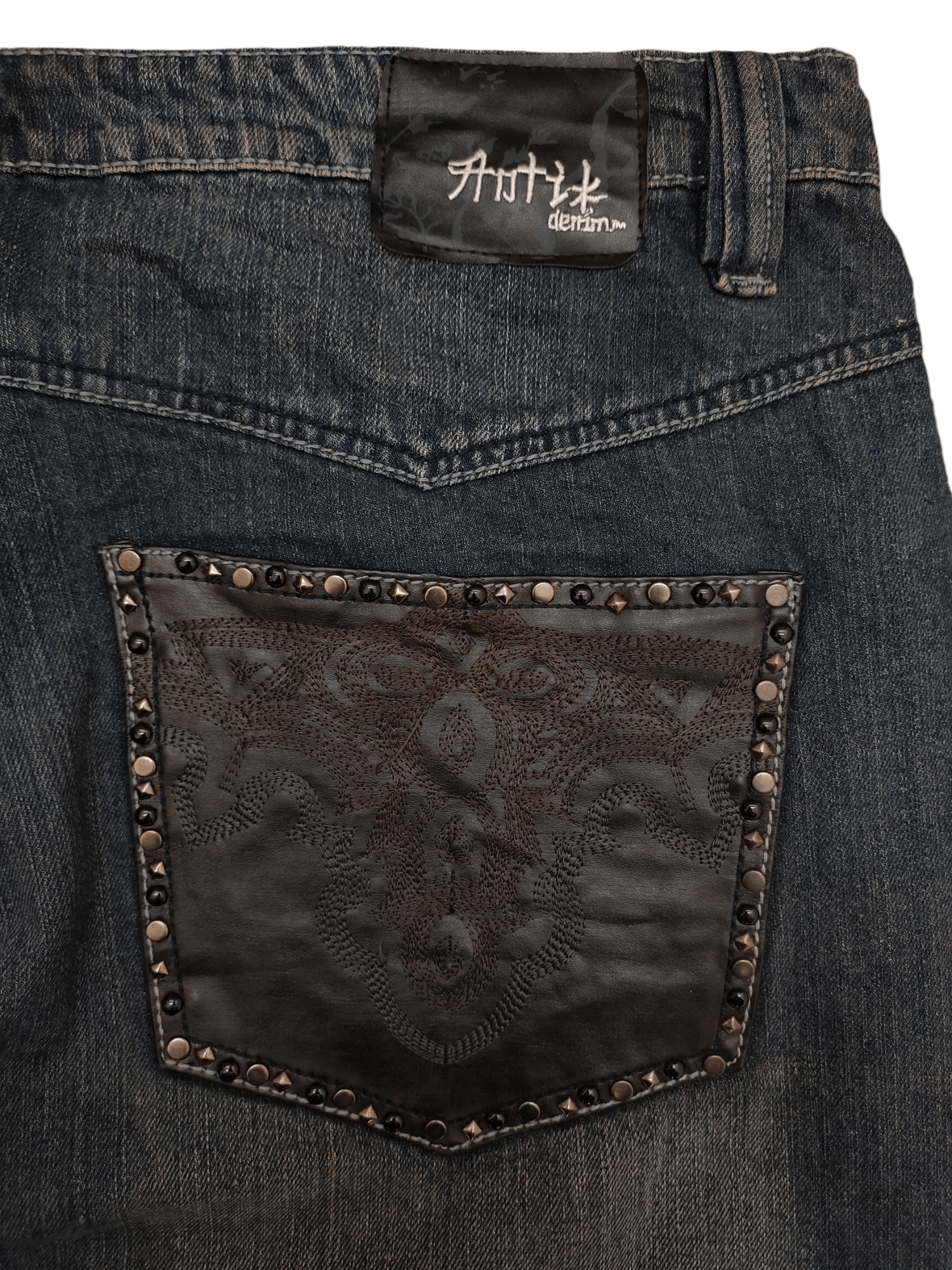 Antik Denim Vintage Y2k Antik Denim Studded Tribal Pocket Loose Jeans Size US 40 / EU 56 - 14 Thumbnail