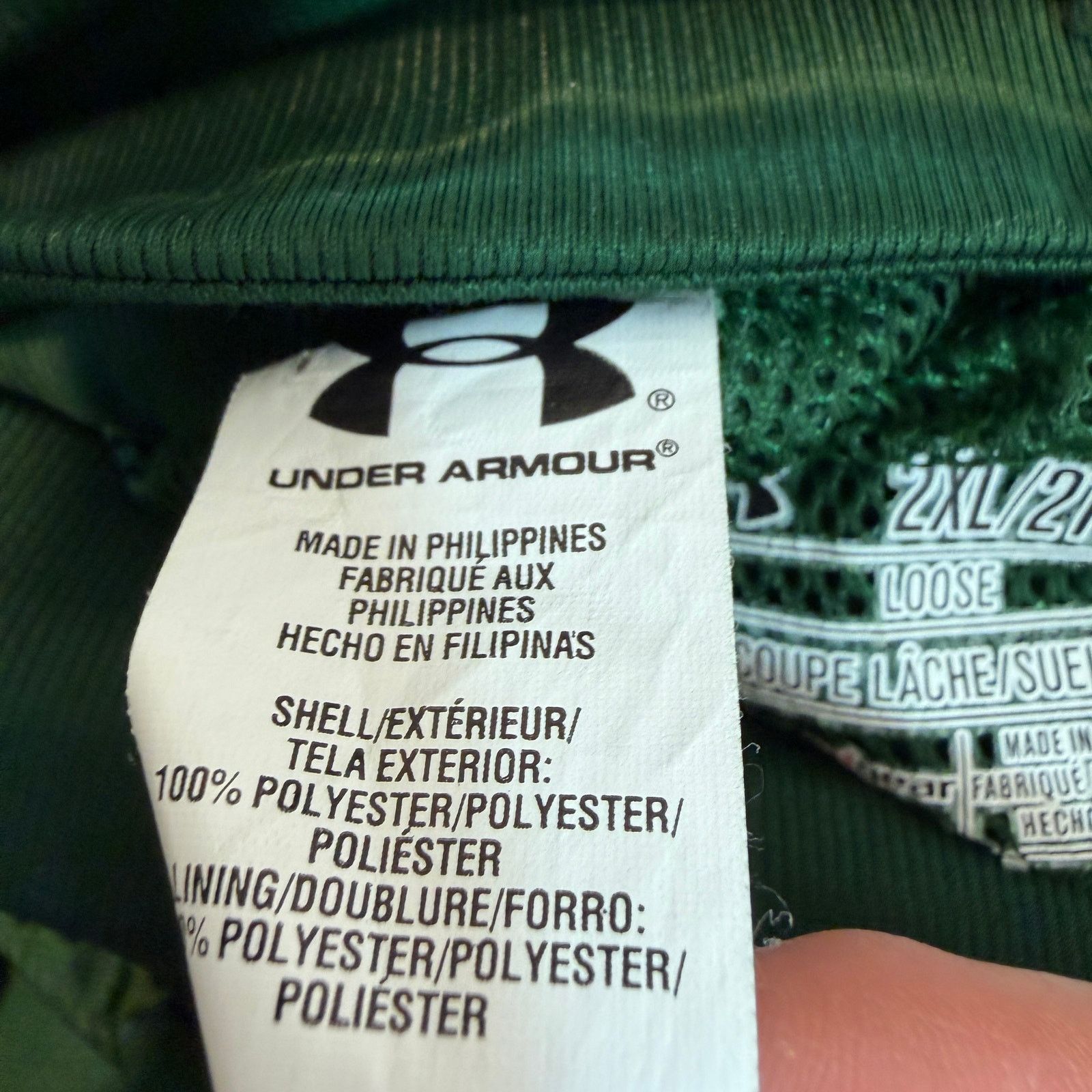 Under Armour Under Armour Windbreaker Track Pants Men's 2XL Green White Size US 38 / EU 54 - 6 Thumbnail
