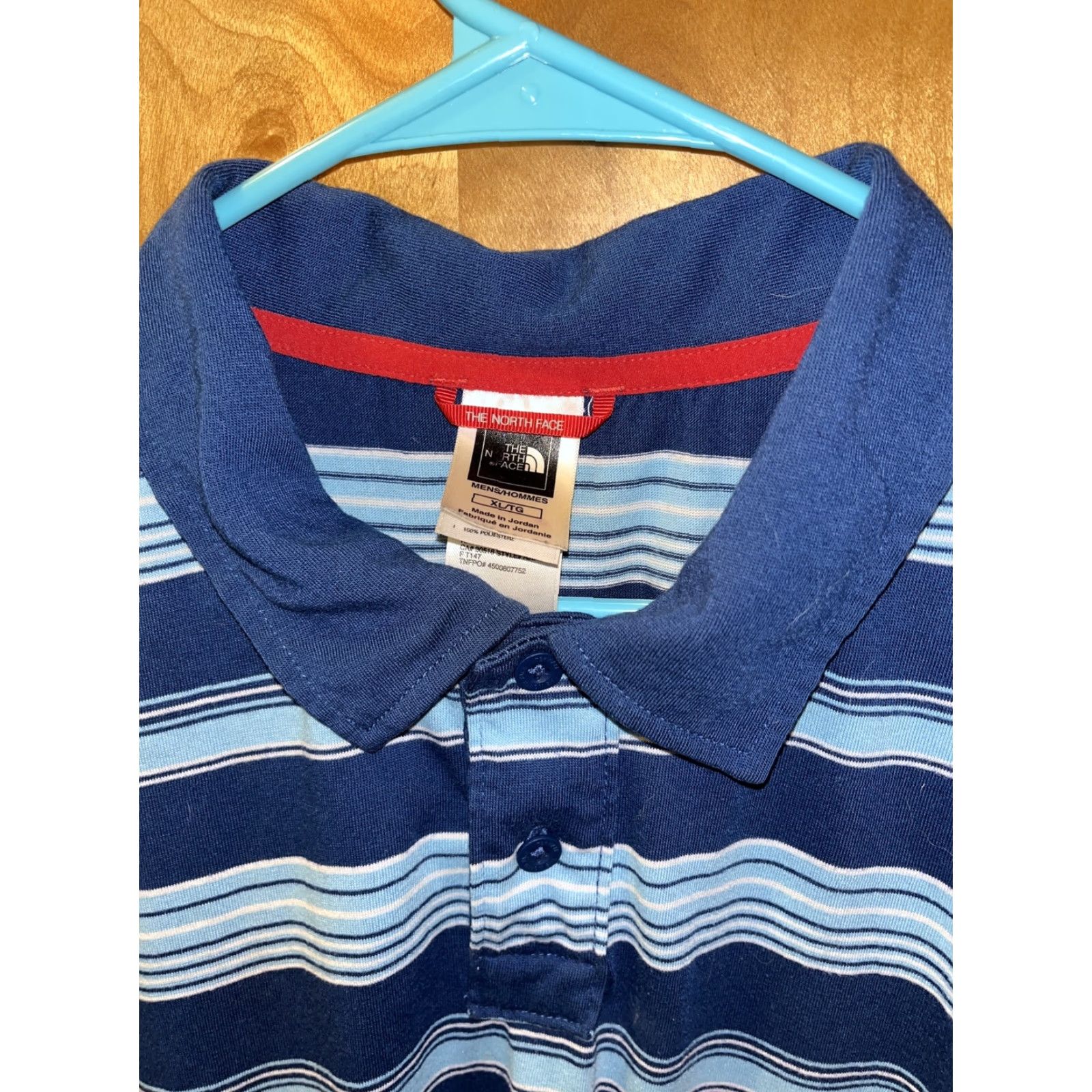 The North Face The North Face Mens Short Sleeve Polo Shirt Blue Striped Size XL Size US XL / EU 56 / 4 - 2 Thumbnail