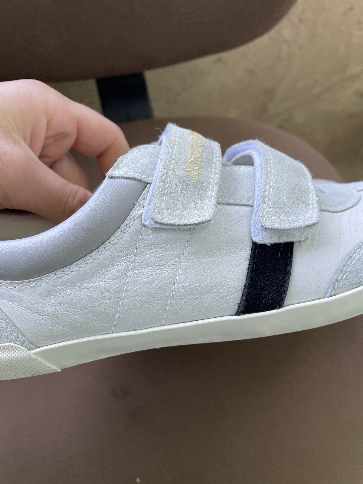 Dolce & Gabbana Dolce & Gabbana Women’s White grey Leather Sneakers Size US 6 / IT 36 - 8 Thumbnail