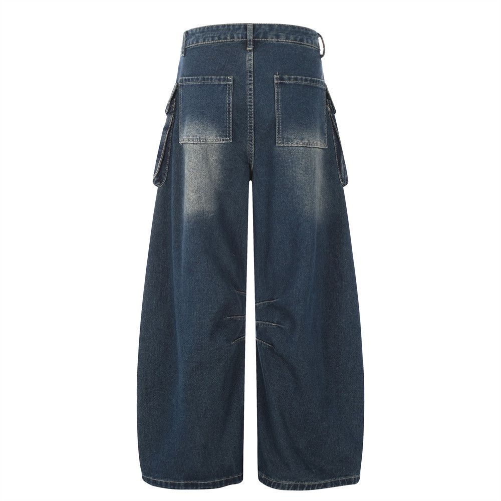 Japanese Brand × Jean American street multi-pocket loose deconstructed cargo jeans Size US 32 / EU 48 - 3 Thumbnail