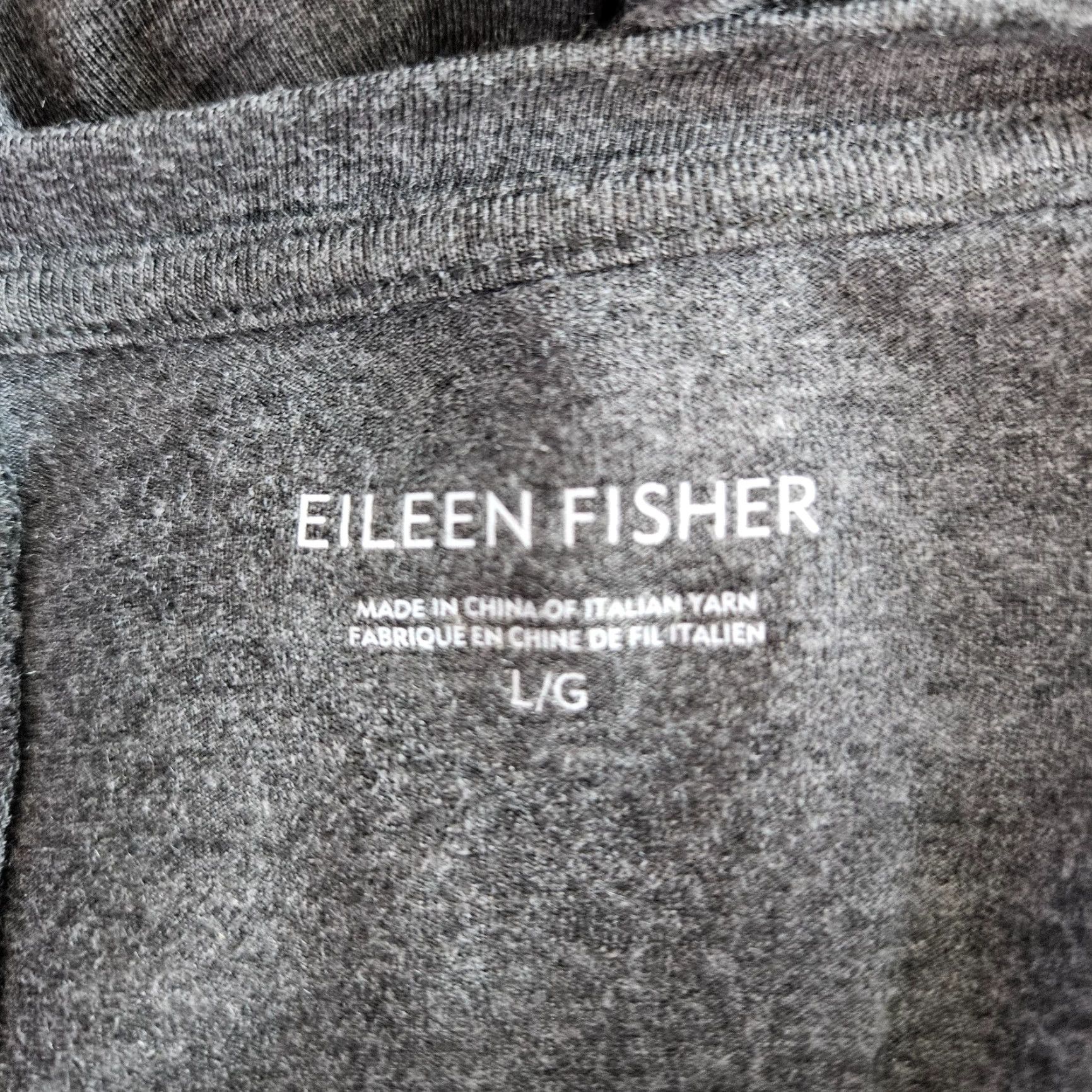 Eileen Fisher Eileen Fisher Womens Tunic Blouse L Solid Gray Long Sleeve Viscose Blend Size L / US 10 / IT 46 - 5 Thumbnail