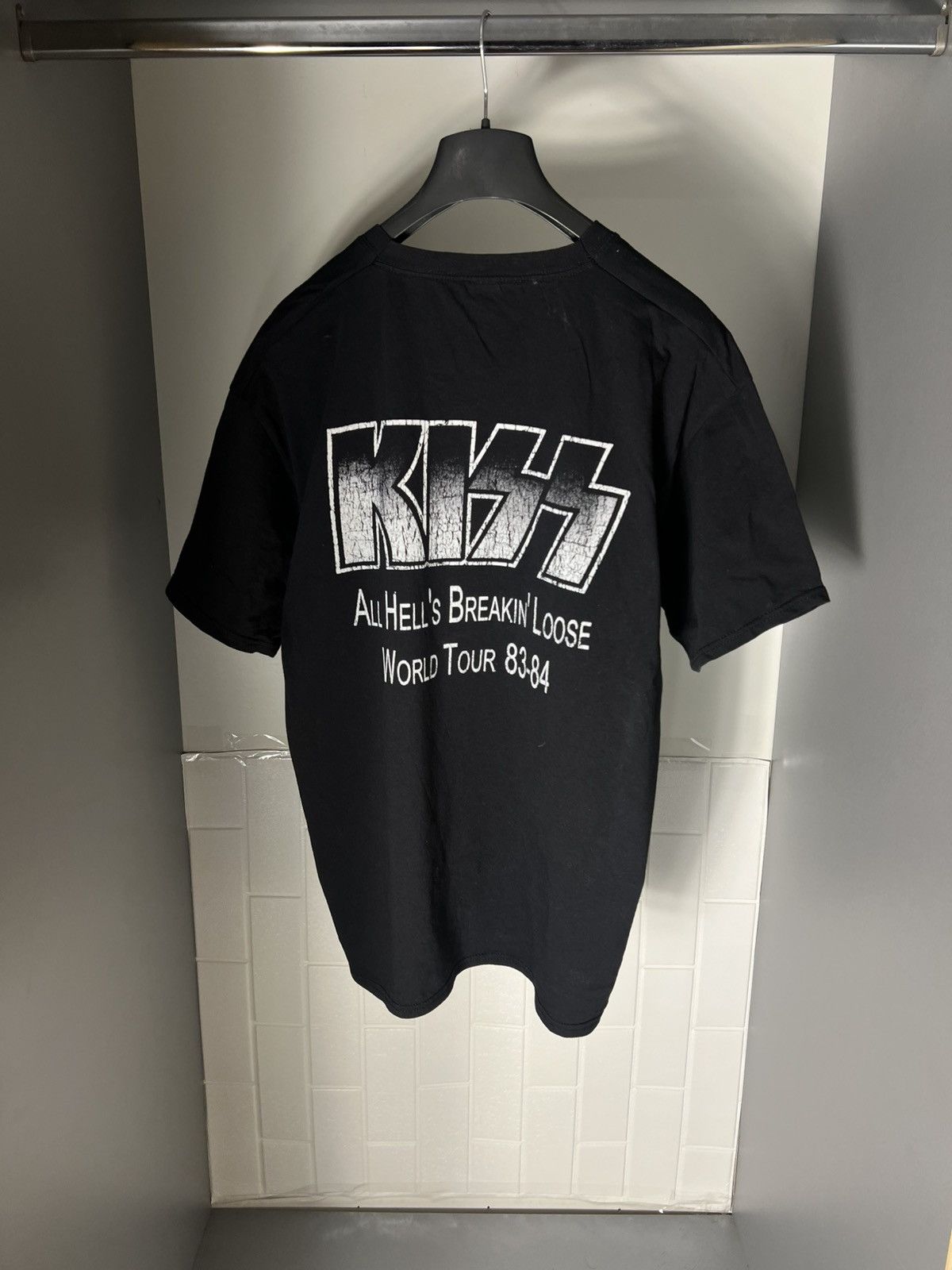 Band Tees × Vintage VERY RARE KISS WORLD TOUR ROCK T-SHIRT DOUBLE PRINTED 90s Size US XL / EU 56 / 4 - 4 Thumbnail