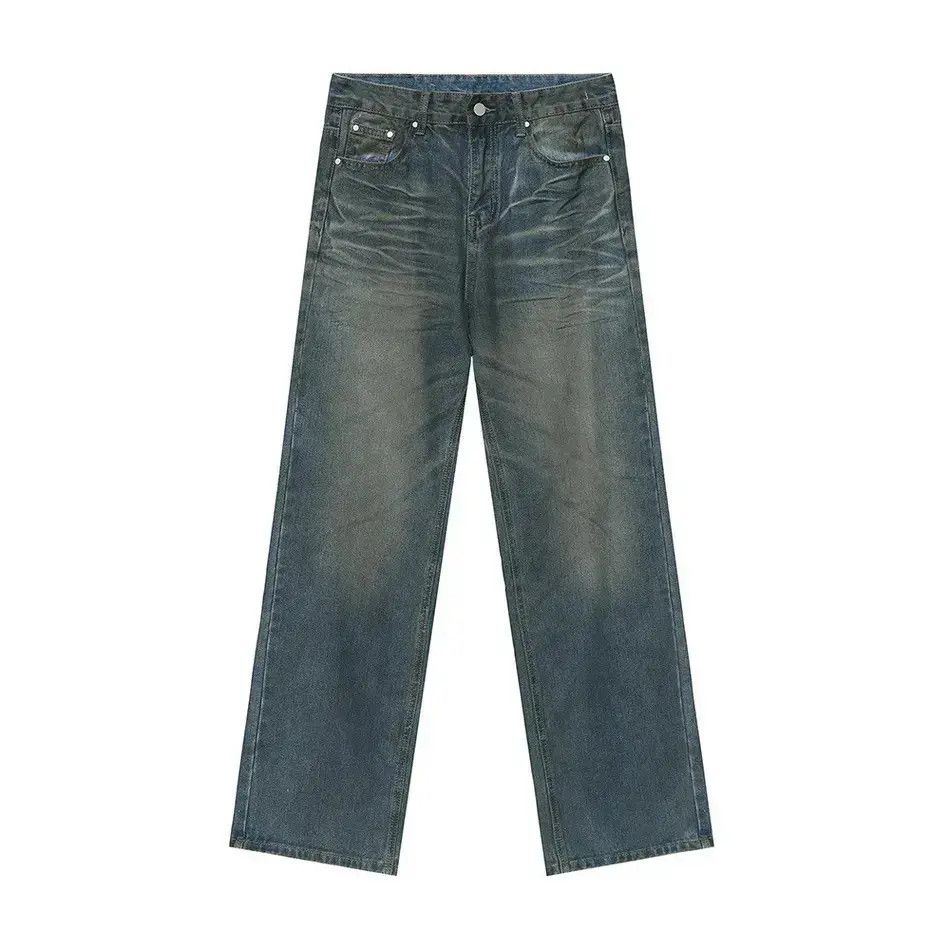 Japanese Brand Retro loose high street straight leg jeans Size US 32 / EU 48 - 5 Thumbnail
