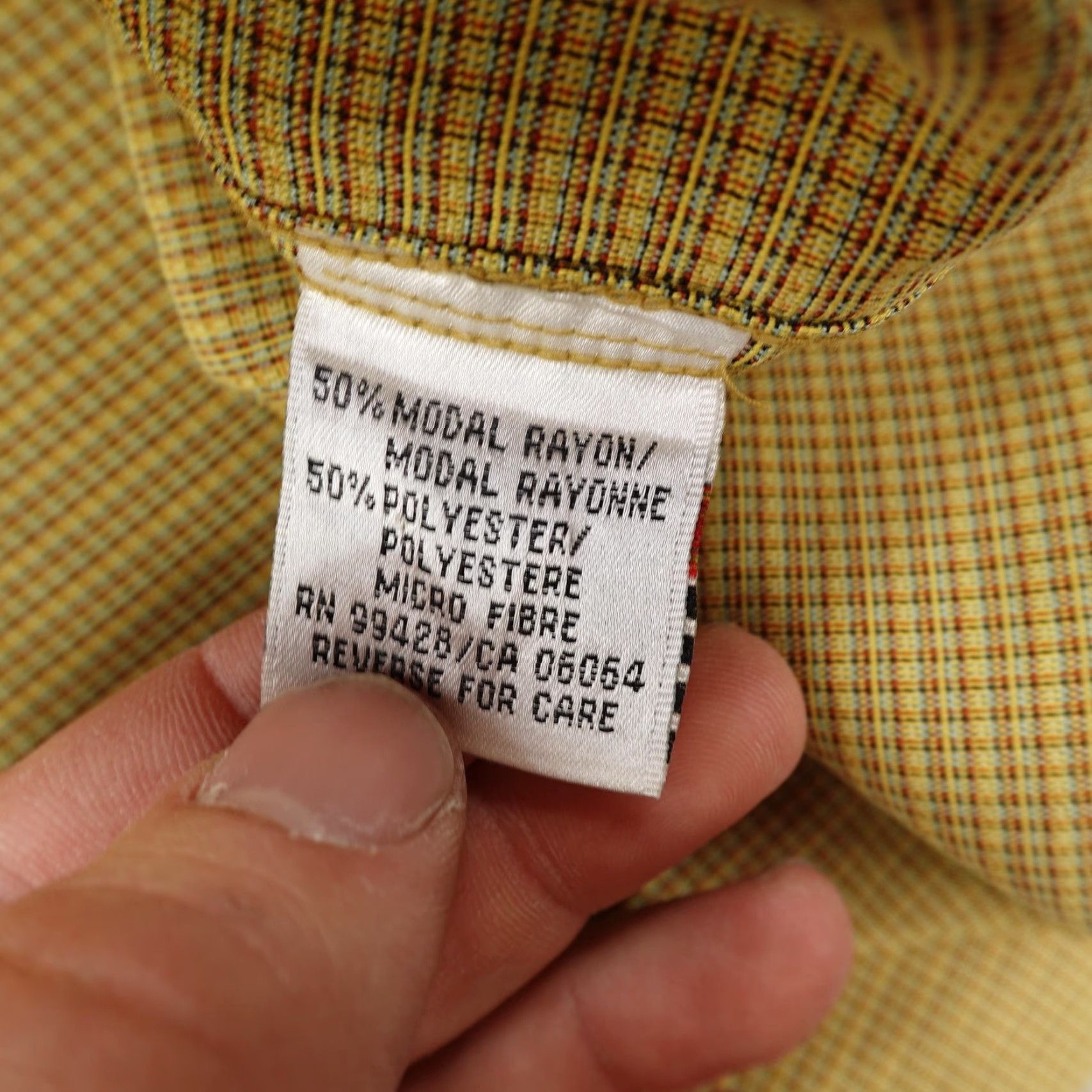 BUGATCHI Bugatchi Uomo Shirt Mens 2XL Yellow Plaid Button-Up Long Sleeve Luxury Casual Shirt Size US XXL / EU 58 / 5 - 5 Thumbnail