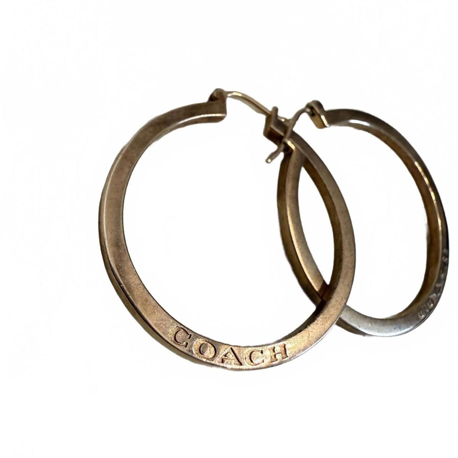 Coach Auth Coach Gold Hoop Earrings- GUC Size ONE SIZE - 2 Thumbnail