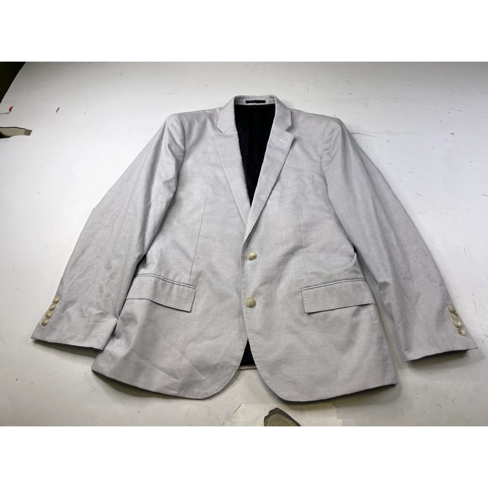 J.Crew J.CREW Suit Jacket Men's Ludlow 42R Italian Cotton Blue White Blazer 2 Button Blazer Sportswear Blazer Size 42R - 2 Thumbnail
