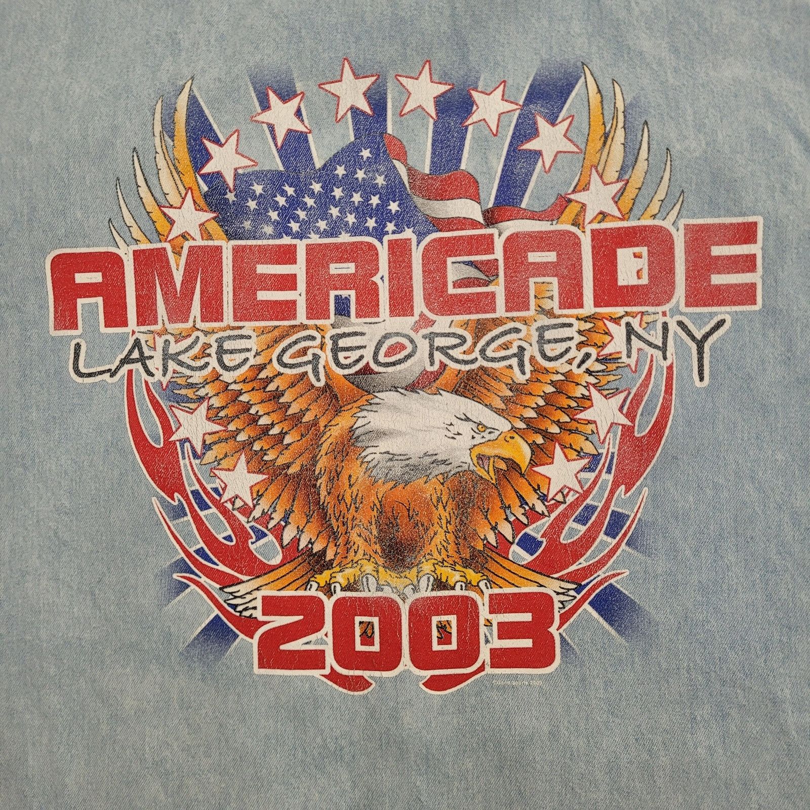 Vintage VTG 2003 Americade Lake George NY Cutoff Denim Shirt M Size US M / EU 48-50 / 2 - 2 Thumbnail