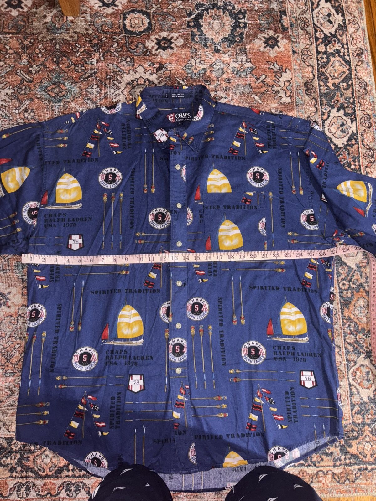 Chaps Ralph Lauren Vintage full print chaos Ralph Lauren button up Size US XL / EU 56 / 4 - 5 Thumbnail