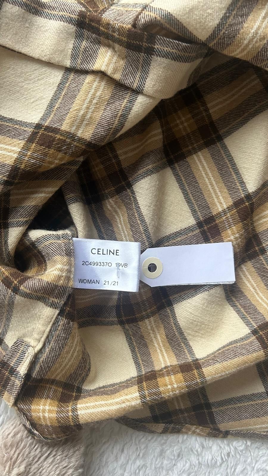 Celine Celine Prototype Plaid Shirt Sample Piece Hedi Era Size L / US 10 / IT 46 - 3 Thumbnail