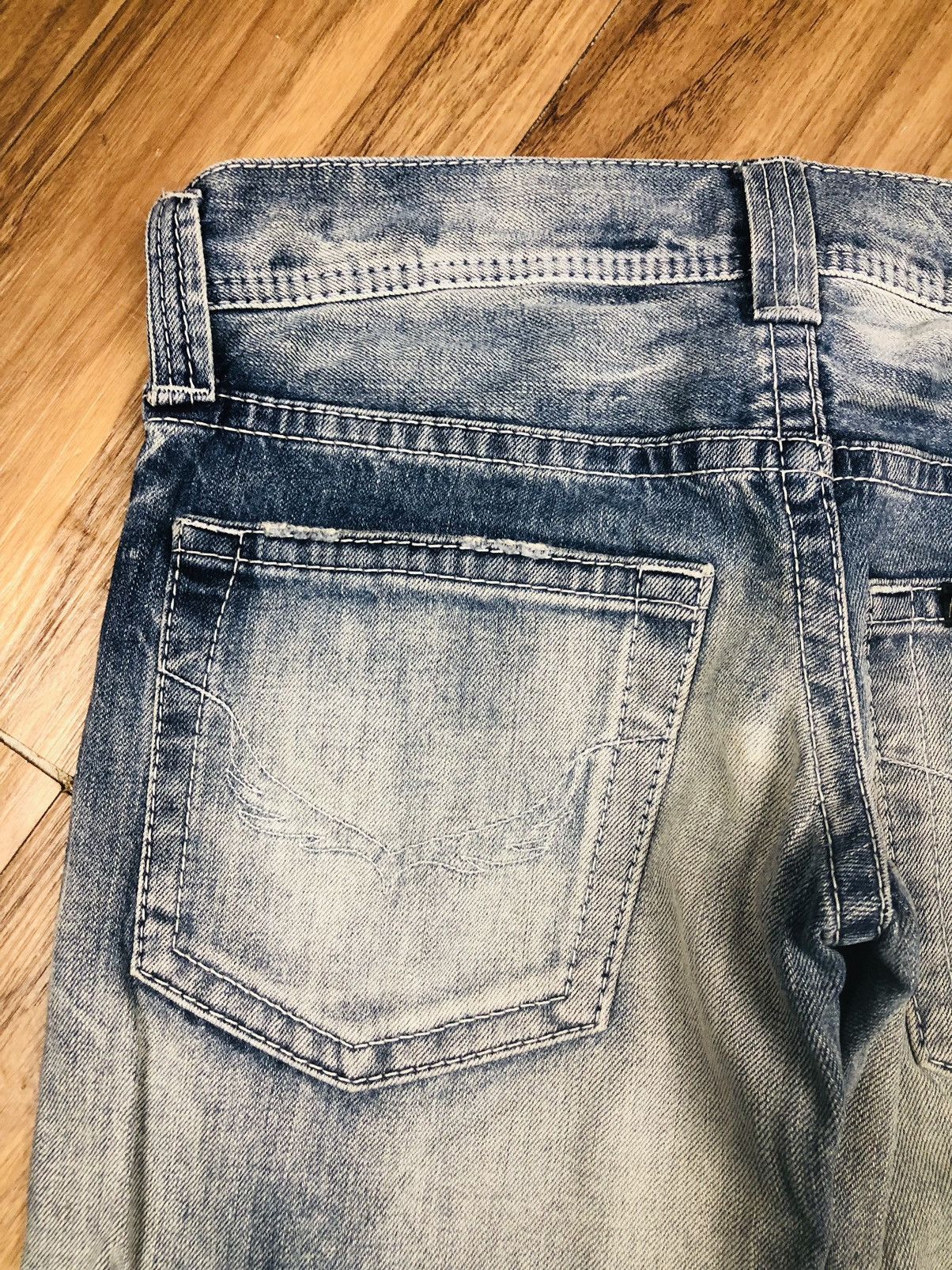 Japanese Brand Rodeo Crowns Distressed Jeans (33) Size 32" / US 10 / IT 46 - 15 Thumbnail