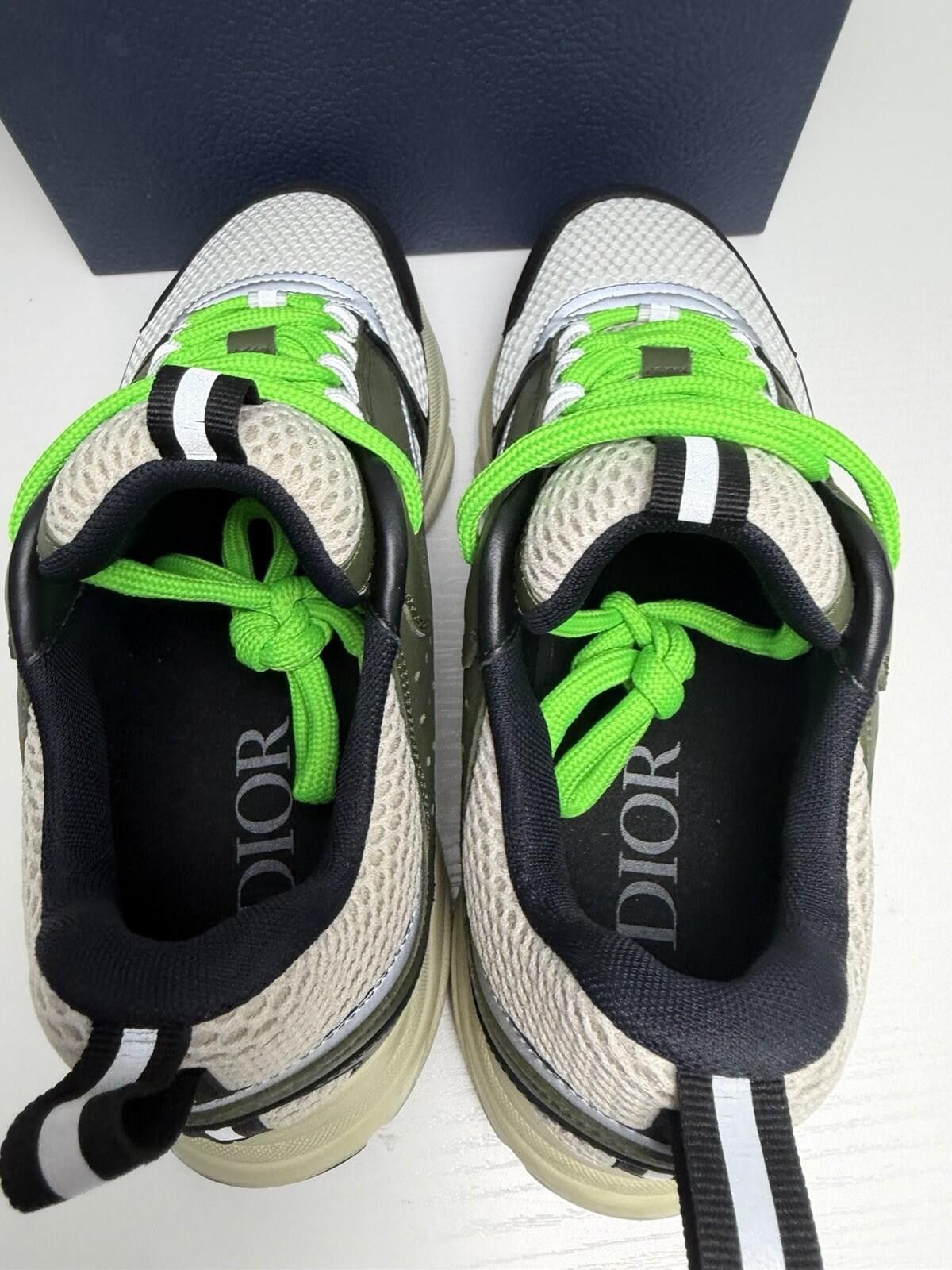 Dior Dior B22 Sneakers Olive Green Neon Mesh Trainers Men’s EU 40 Size US 7 / EU 40 - 5 Thumbnail