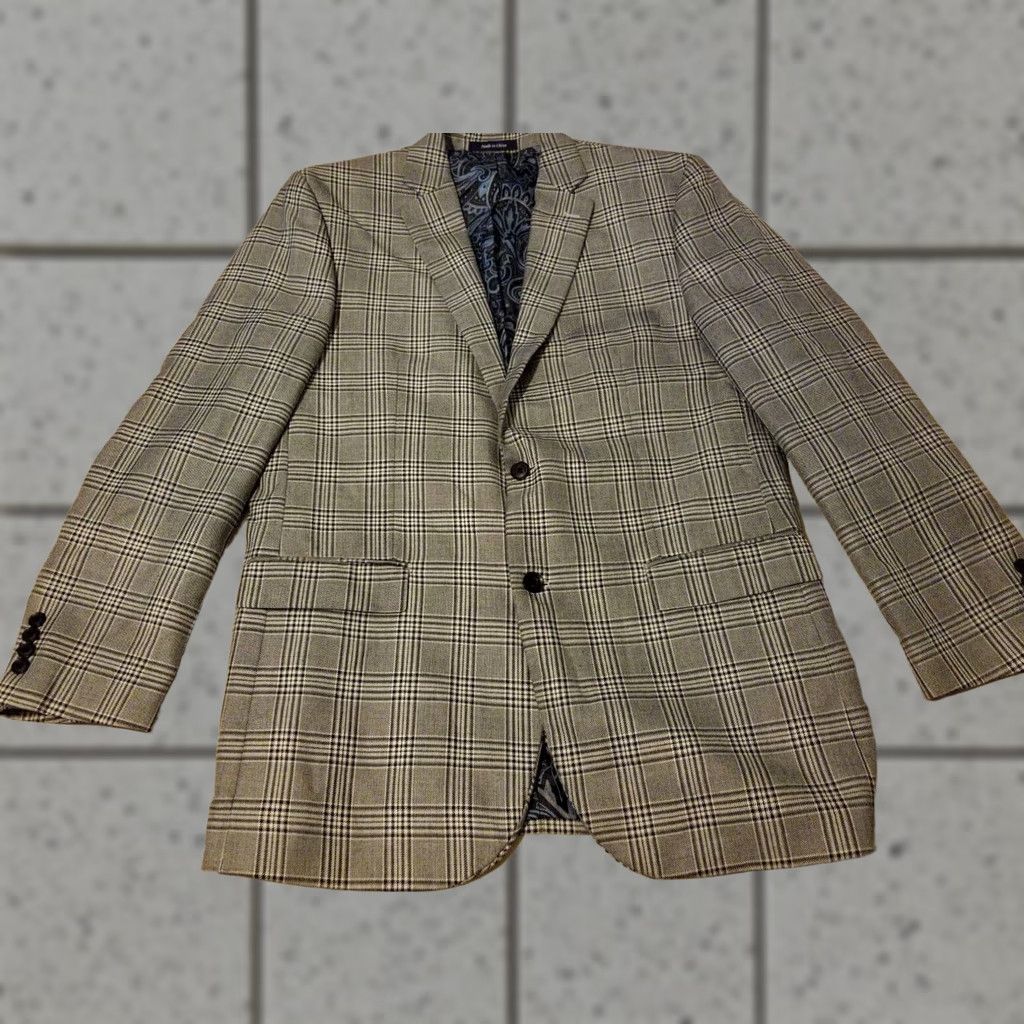 Vintage VINTAGE Alan Flusser Sports Blazer 44L Grey Mens 3-in-1 Jacket Blazer Gray Sports Mens Size 44R - 1 Thumbnail