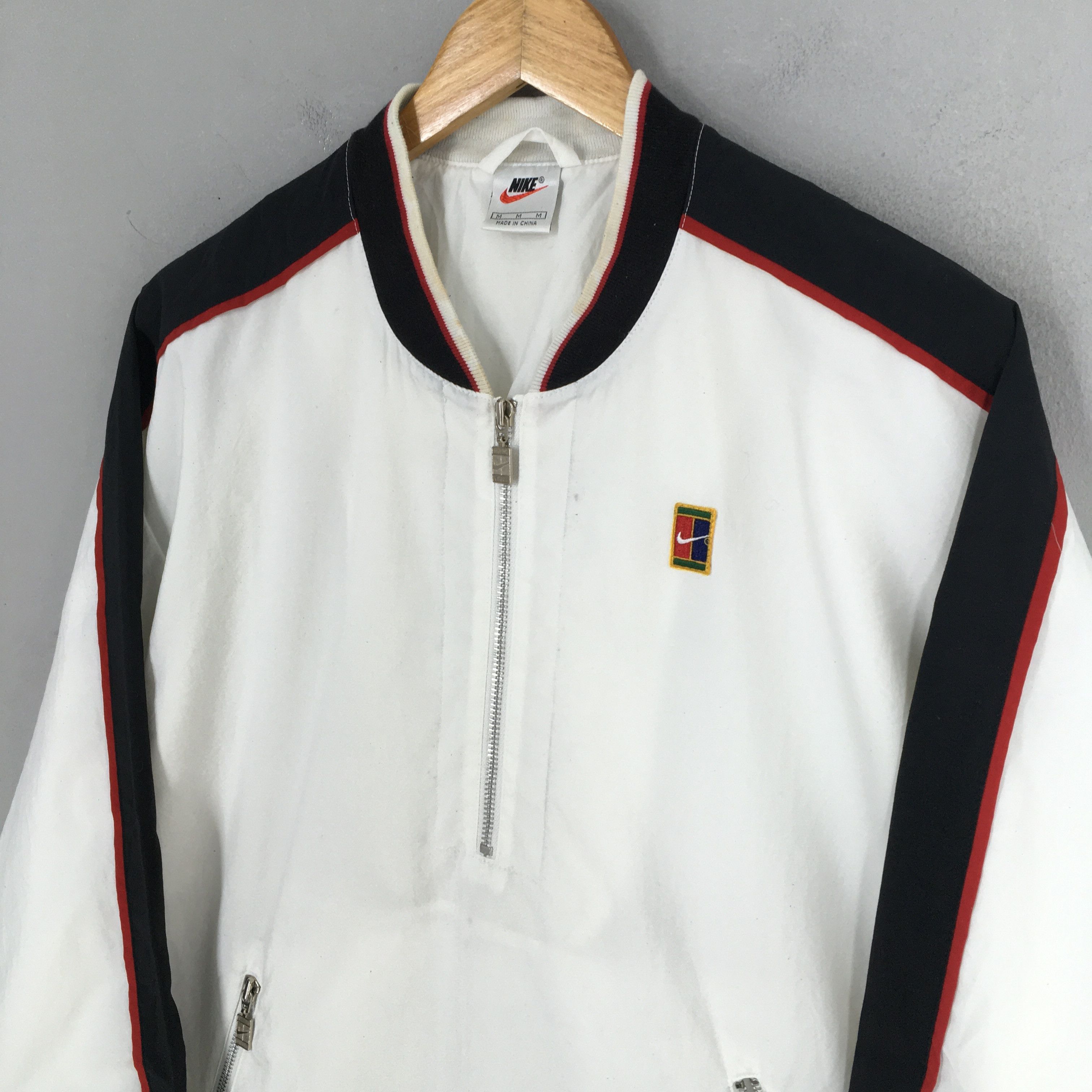 Nike 90's Nike Andre Agassi Windbreaker White Jacket Medium Size US M / EU 48-50 / 2 - 6 Thumbnail