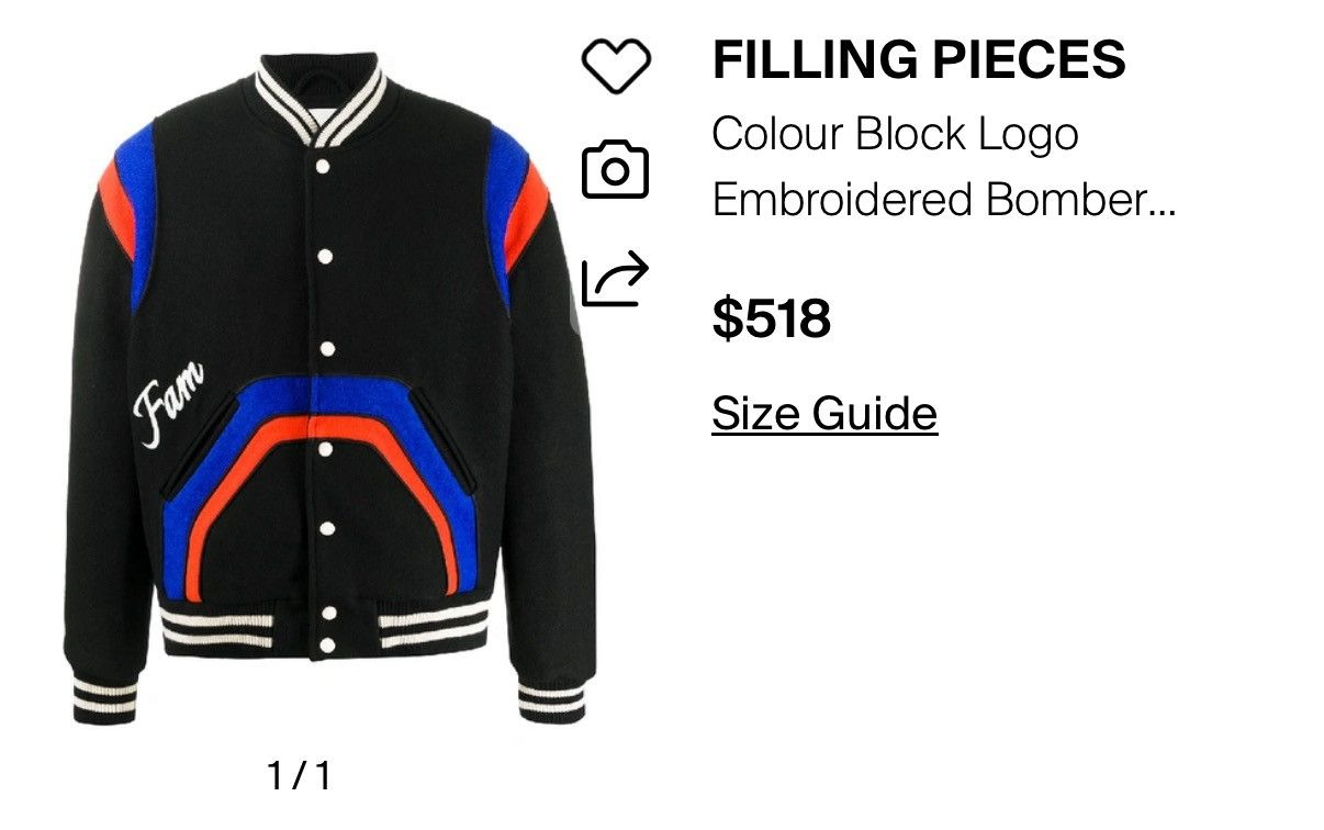 Filling Pieces Filing Pieces Wool Varsity Jacket Size US XL / EU 56 / 4 - 7 Thumbnail