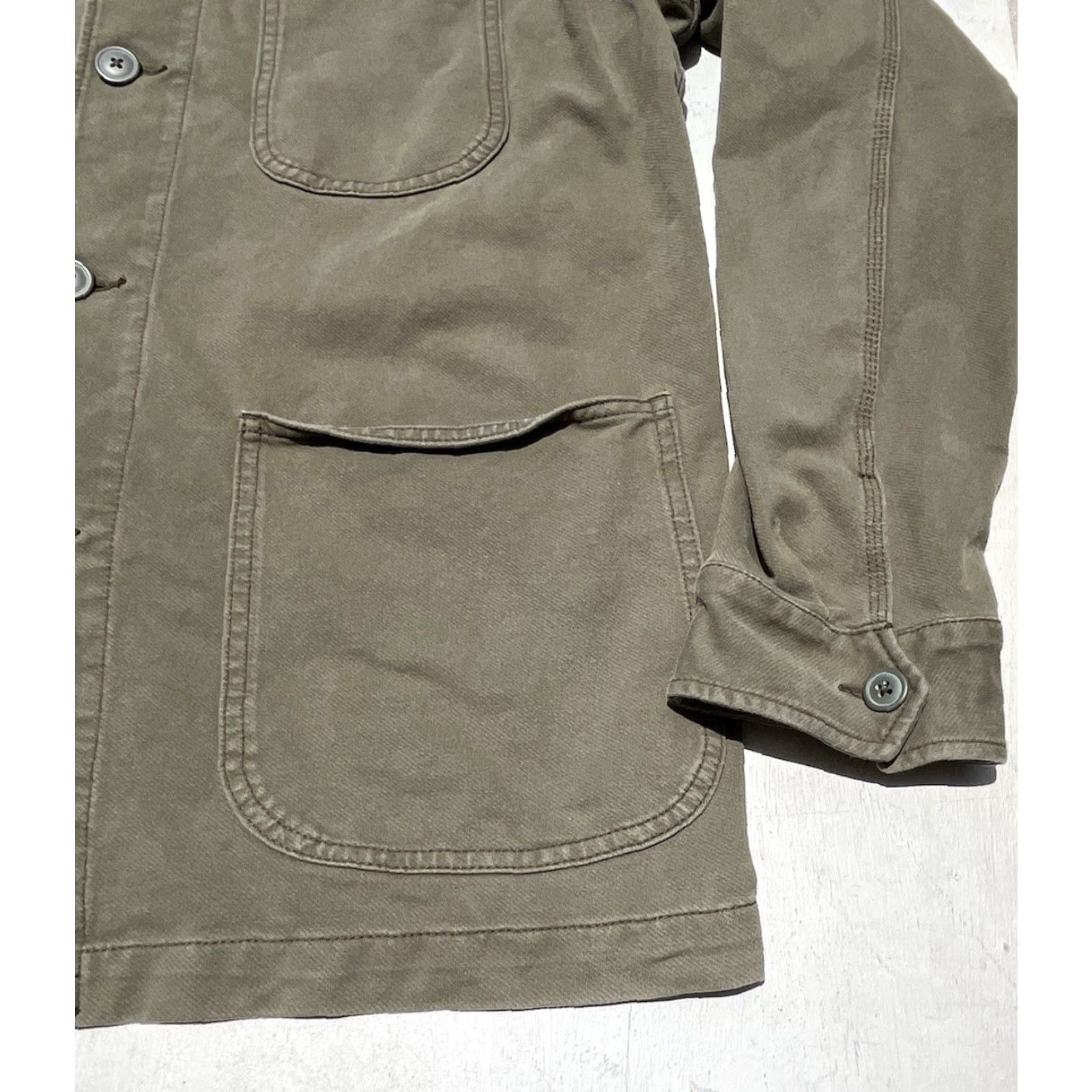 Uniqlo Uniqlo Men's Shirt Beige Green Button-Up Work Uniform Field Outerwear L Size US L / EU 52-54 / 3 - 4 Thumbnail