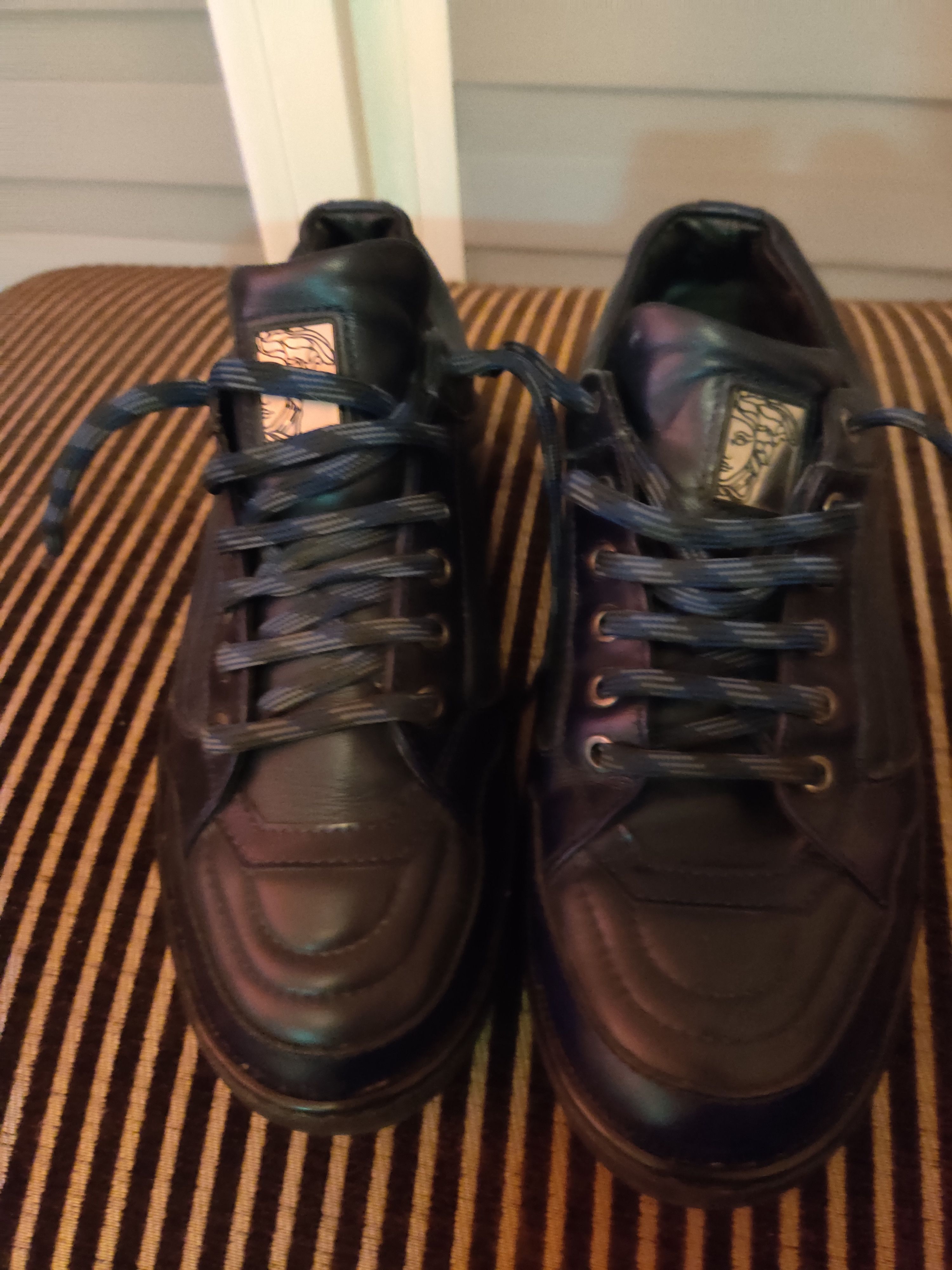 Versace Versace collection sneakers navy leather v900 382 Size US 10 / EU 43 - 11 Thumbnail
