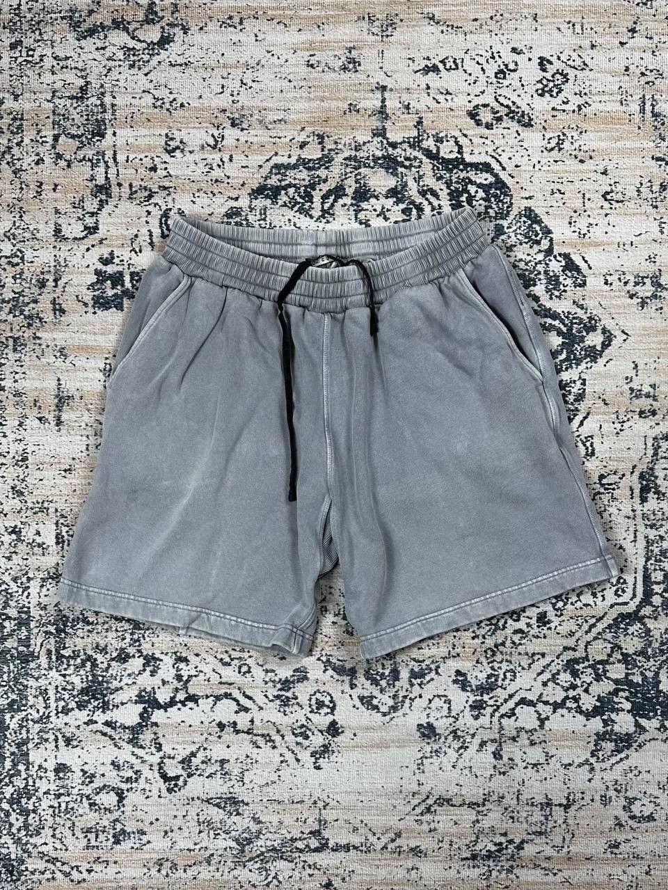 Cole Buxton Grey Stone Wash Baggy Shorts