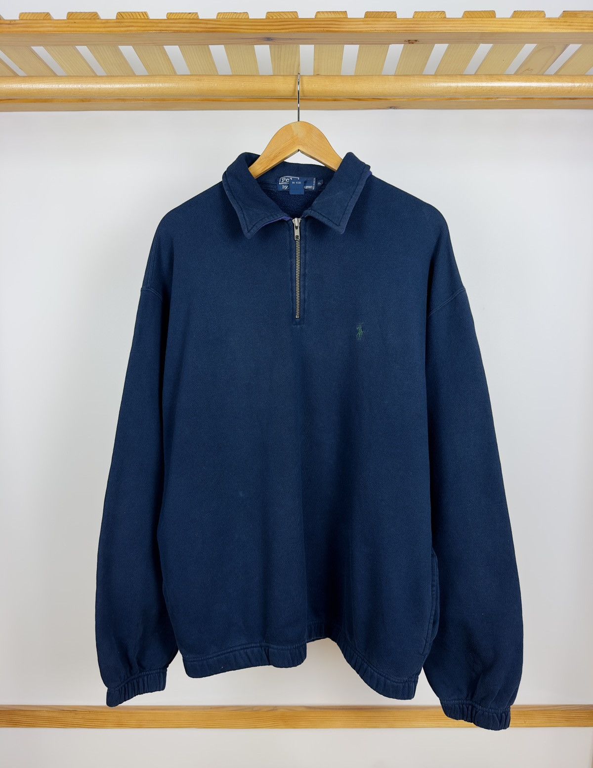 Polo Ralph Lauren Vintage Polo Ralph Lauren Collared 1/4 Zip Fleece Jacket Size US XL / EU 56 / 4 - 1 Thumbnail