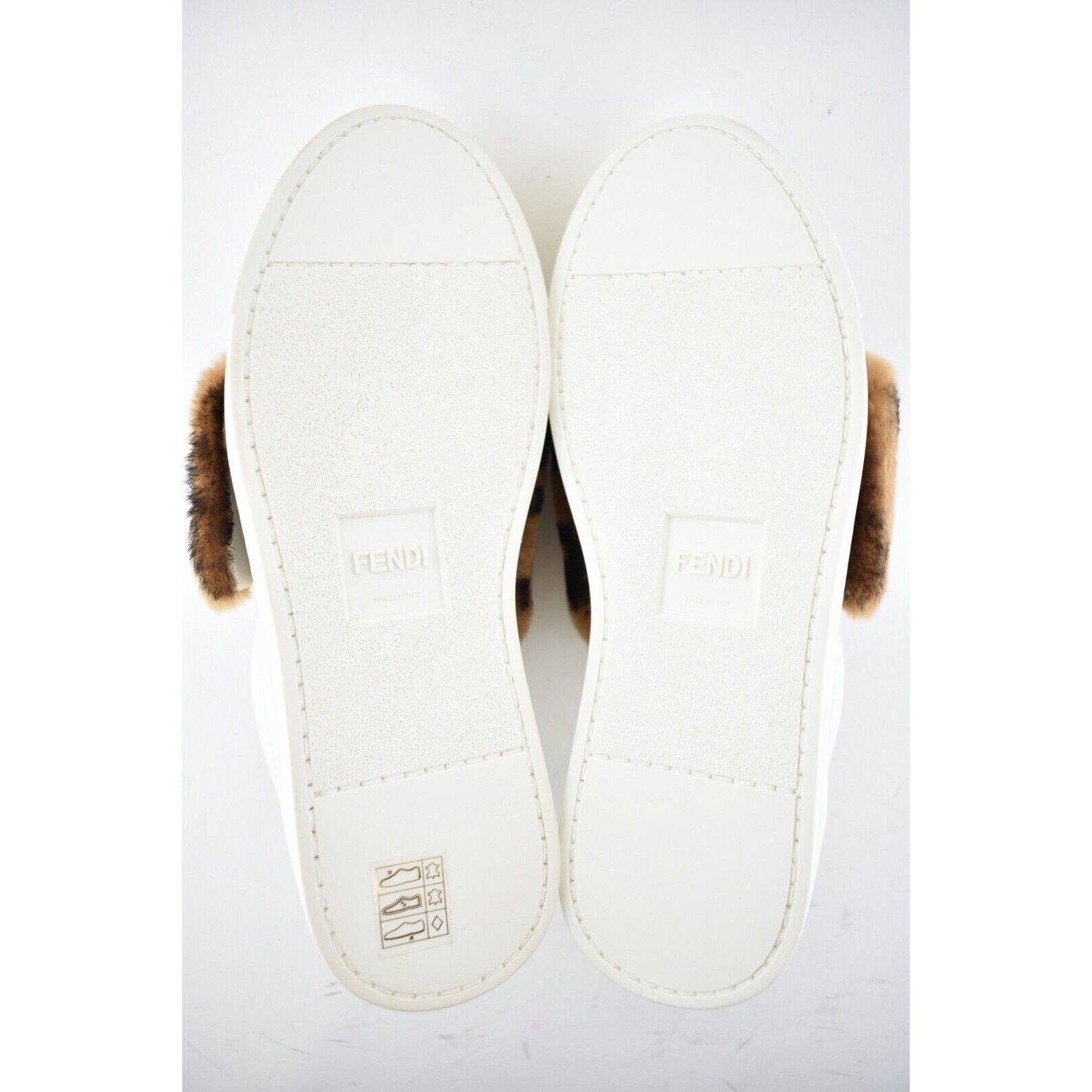 Fendi Leather Fur Logo FF Zucca Low Top Slip On Trainer Sneaker 35 Size US 5 / IT 35 - 12 Thumbnail