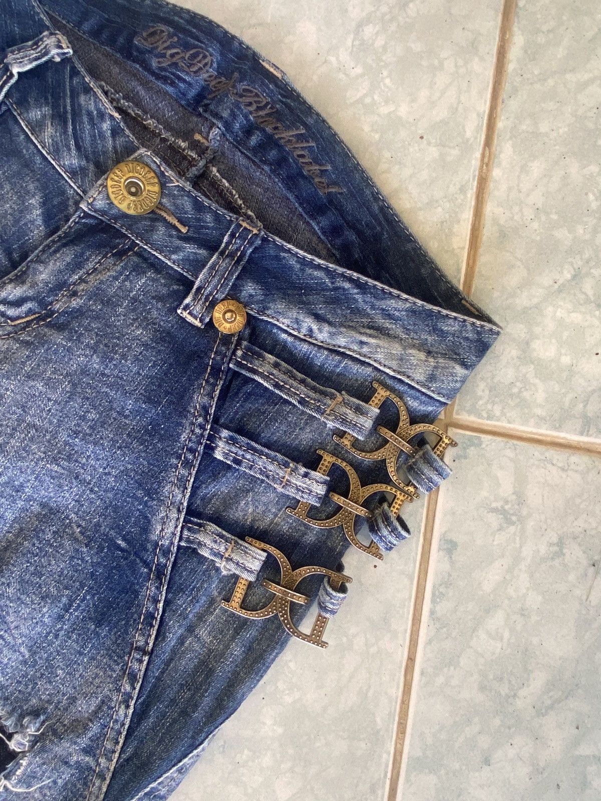 If Six Was Nine Dig Deef Distressed Punk Pants - look like hysteric glamour Size 31" - 6 Thumbnail