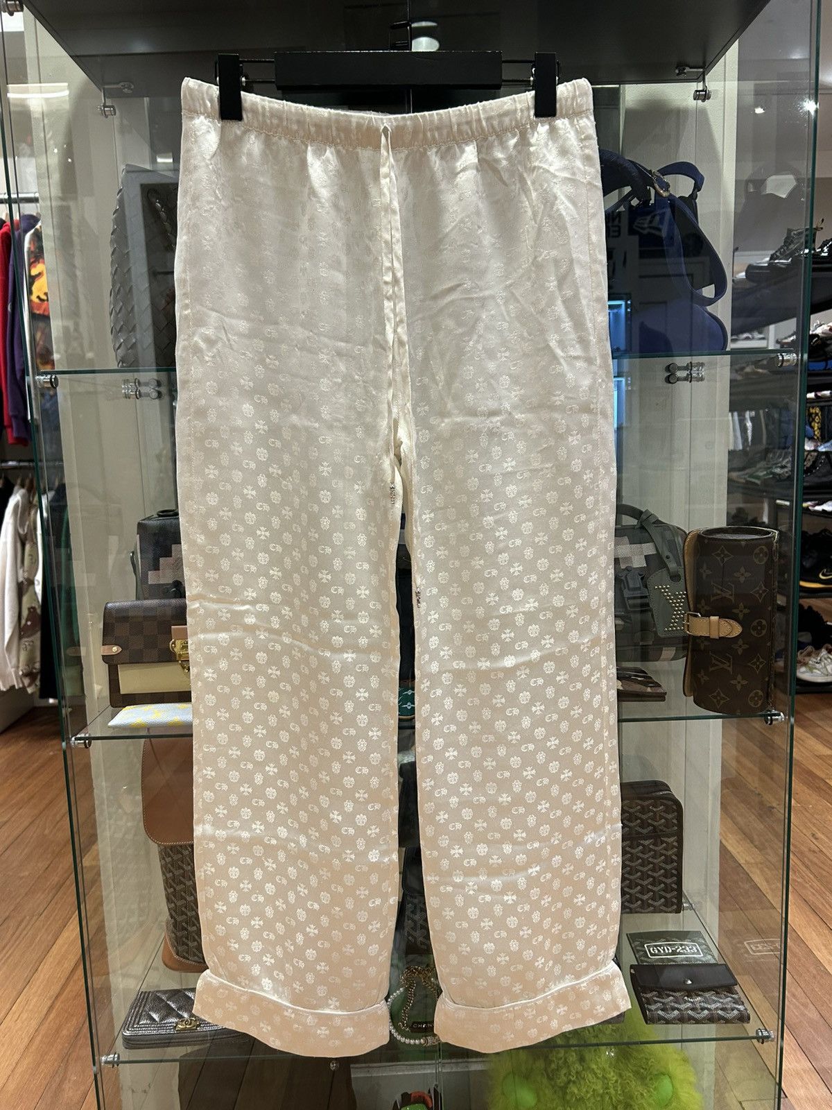 Chrome Hearts Chrome Hearts Silk Pants - White Size US 30 / EU 46 - 1 Thumbnail
