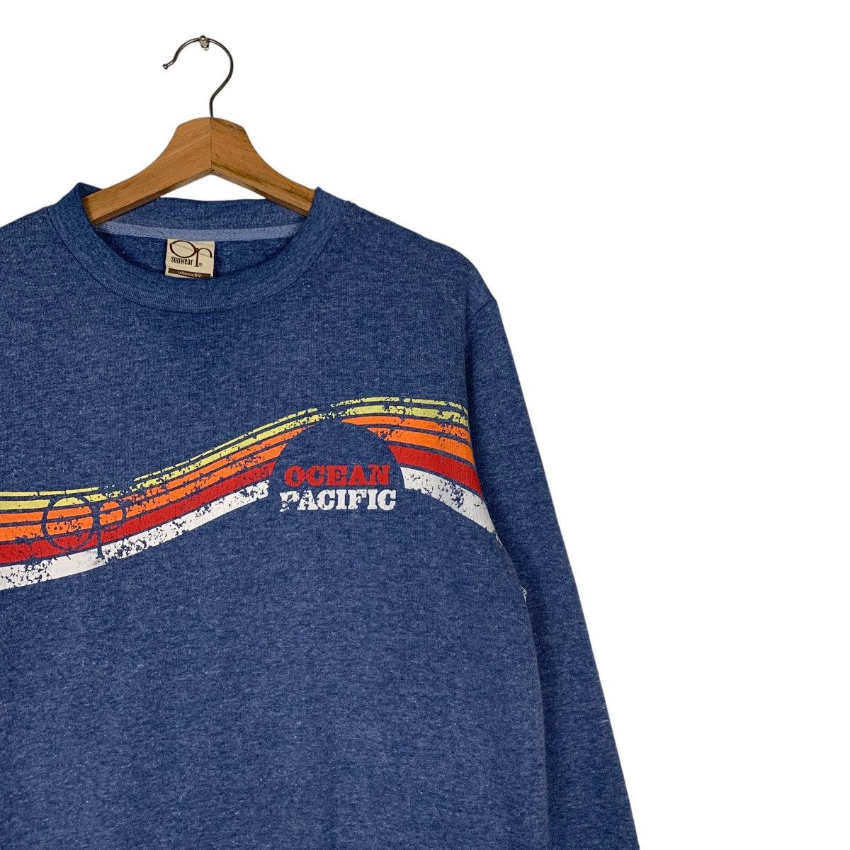 Ocean Pacific OCEAN PACIFIC Blue Crewneck Sweatshirt #1531-C69 Size US XL / EU 56 / 4 - 5 Thumbnail