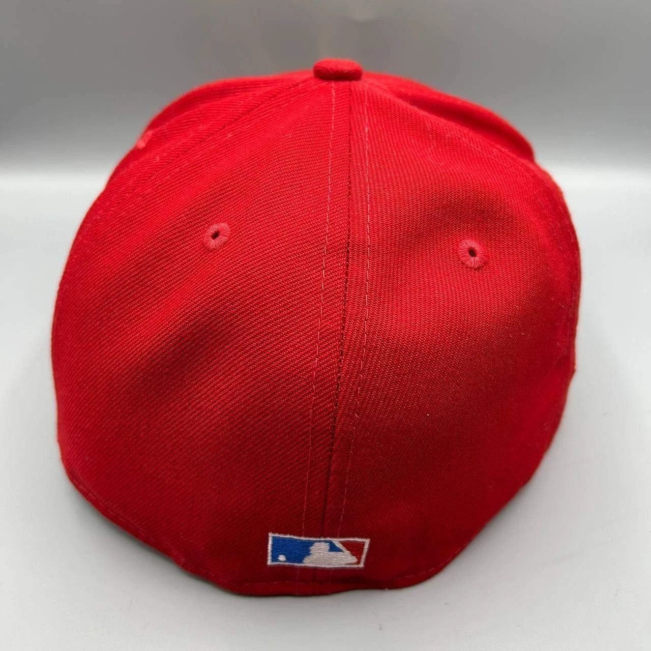 New Era Los Angeles LA Angels Hat Men 7 3/8 Red Green MLB Fitted Cap Size ONE SIZE - 8 Thumbnail