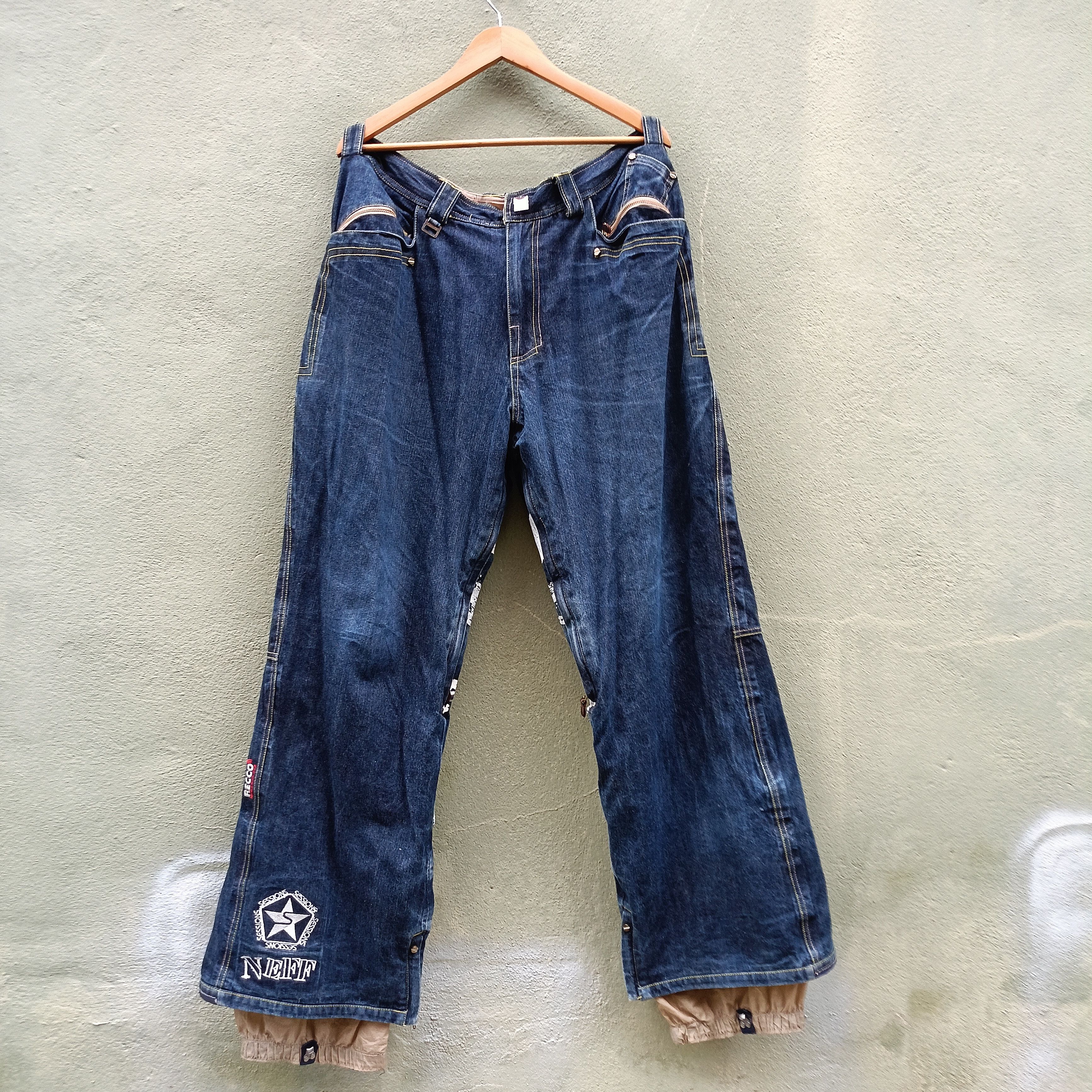 Japanese Brand × Vintage Snowboard Sessions Neff 👖 jeans Size US 38 / EU 54 - 2 Thumbnail