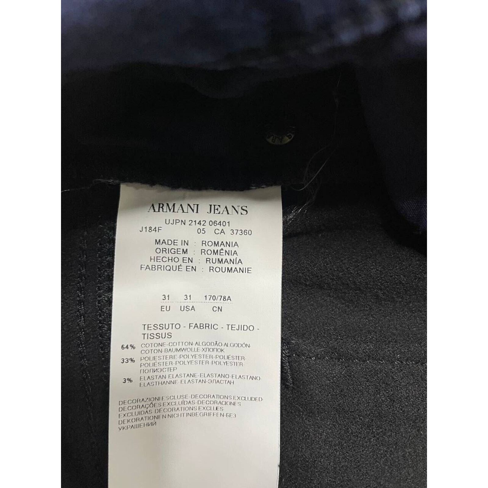 Armani × Emporio Armani × Vintage Vintage Armani Jeans Slim Fit Dark Blue Denim Pants Size 31 Size US 31 - 4 Thumbnail
