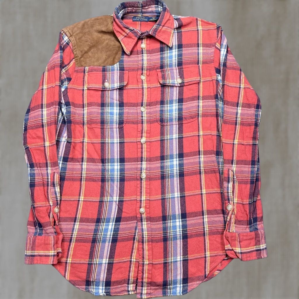 Polo Ralph Lauren Polo Ralph Lauren Shirt Mens XS Plaid Flannel Long Sleeve Suede Shooting Shirt Red Color Pattern Cotton Button-Up Casual Autumn/Winter Mens XS Size US XS / EU 42 / 0 - 1 Thumbnail